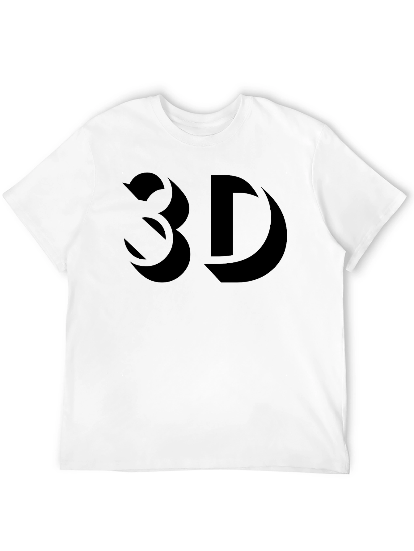 Black Bold 3D Graphic Black T-Shirt view 12