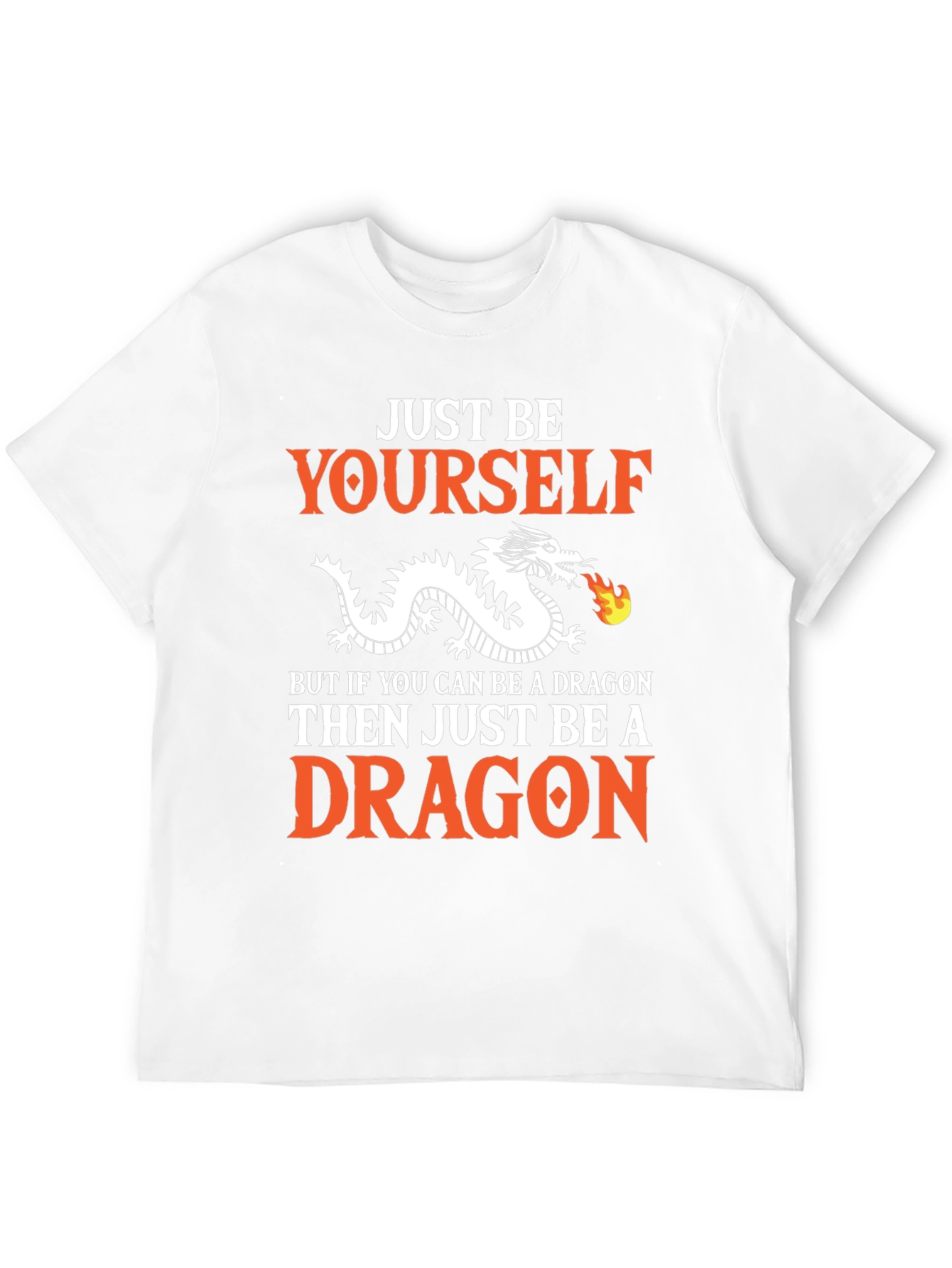 Black Just Be Yourself Dragon Graphic T-Shirt view 12