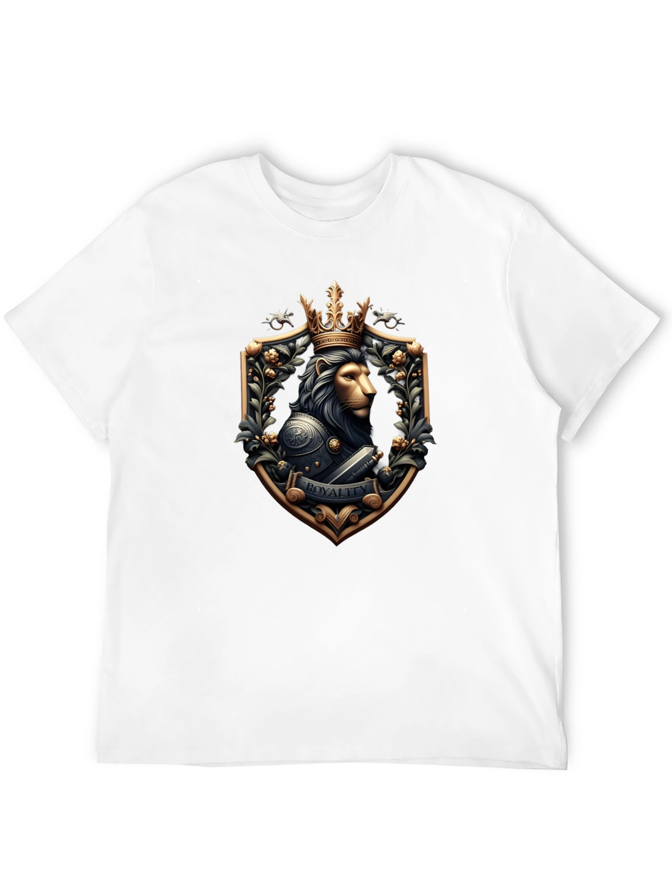 Black Lion King Royalty T-Shirt view 12