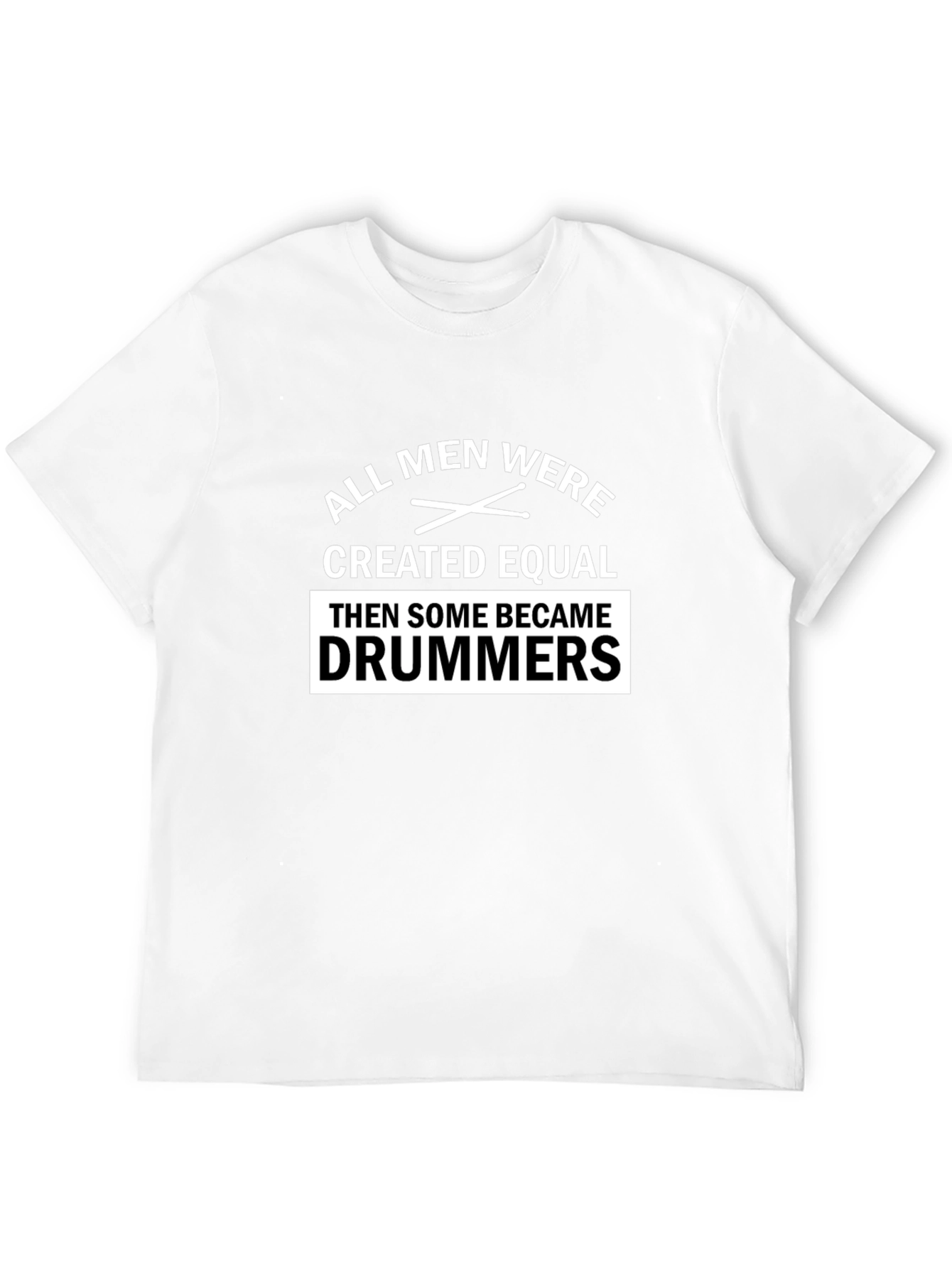 Black All Men Created Equal Drummers T-Shirt view 12