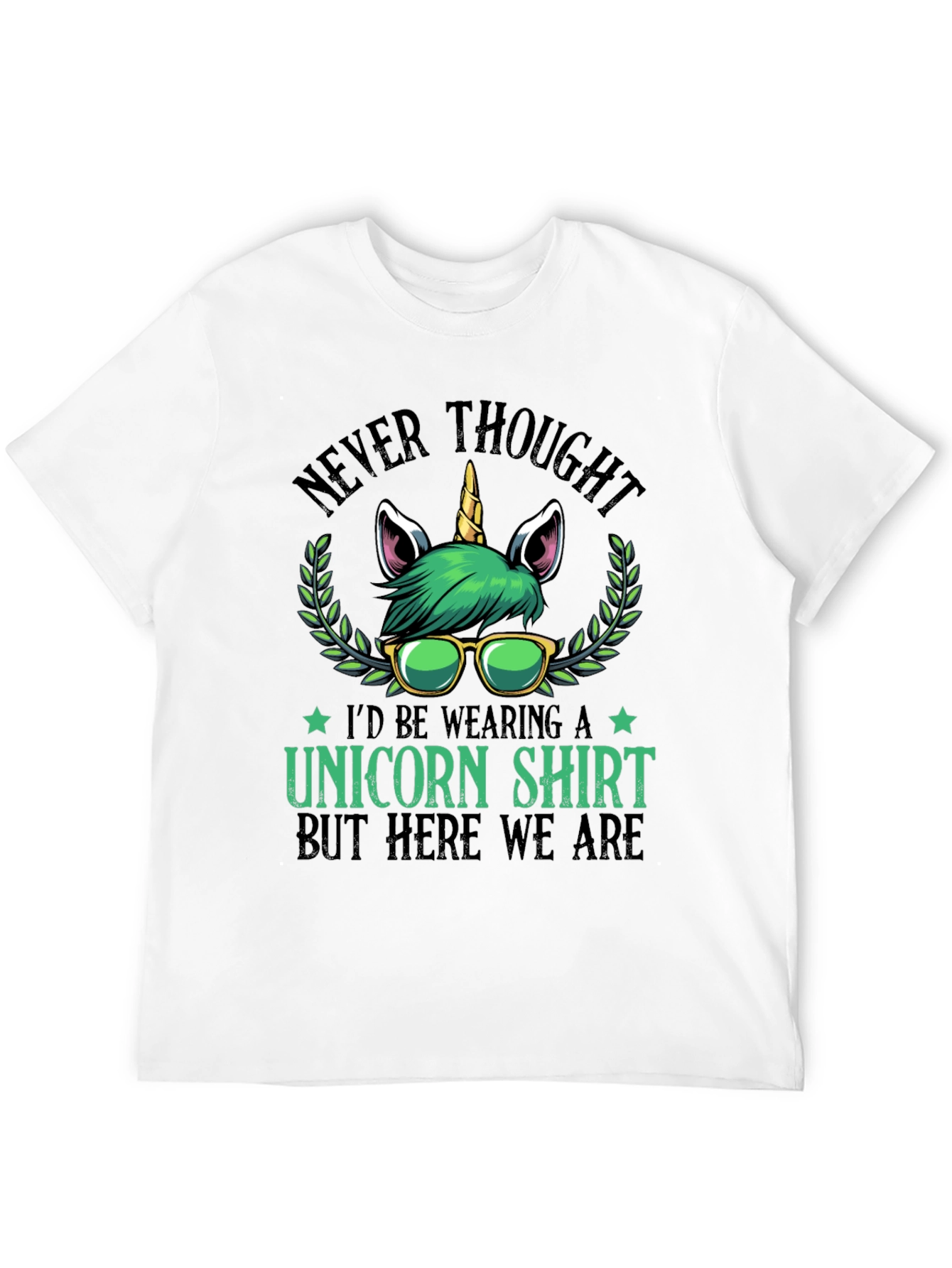Black Never Thought Unicorn Shirt view 12
