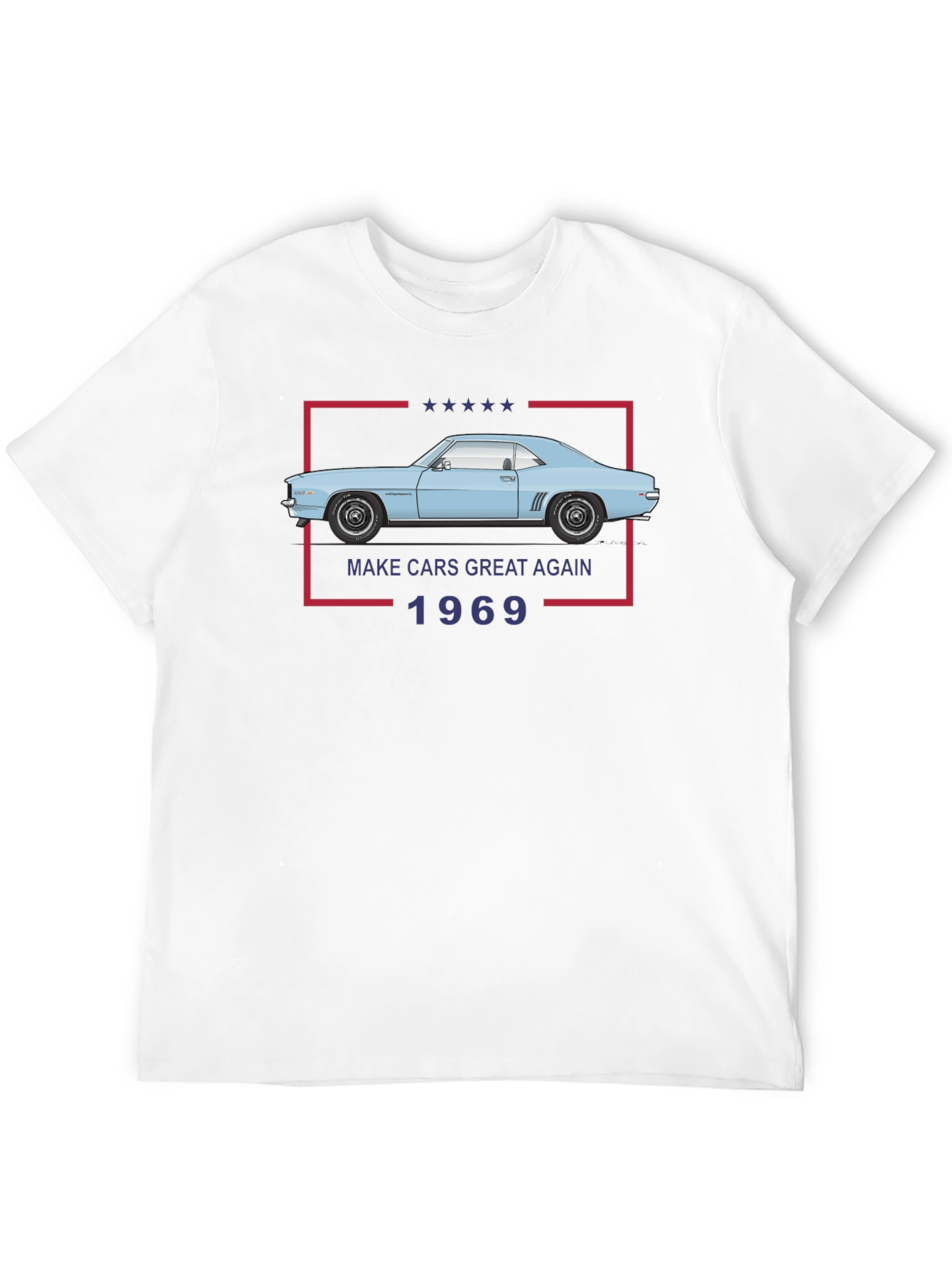 Black Make Cars Great Again 1969 Black T-Shirt view 12