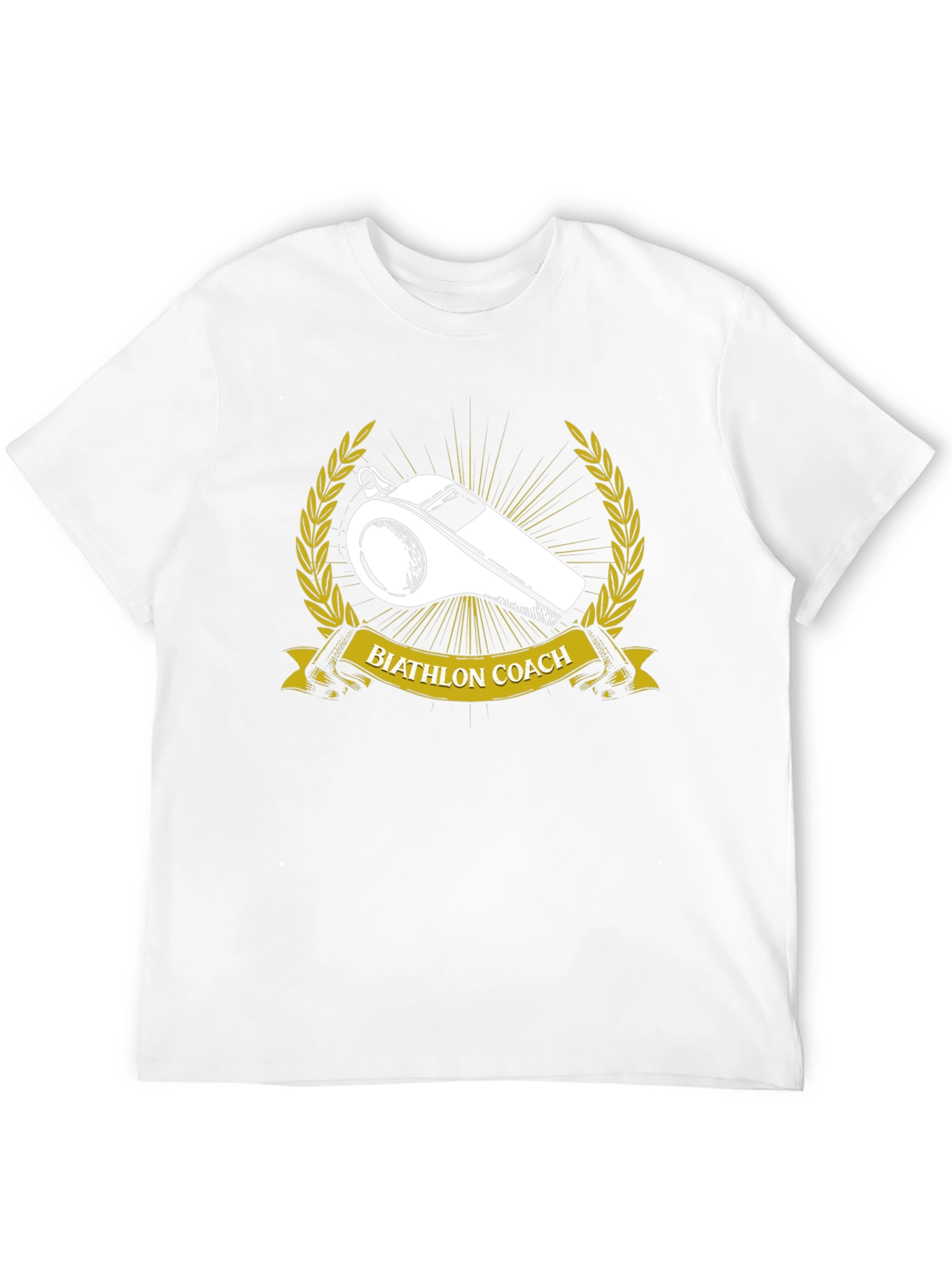 Black Biathlon Coach T-Shirt - Whistle Graphic Tee view 12