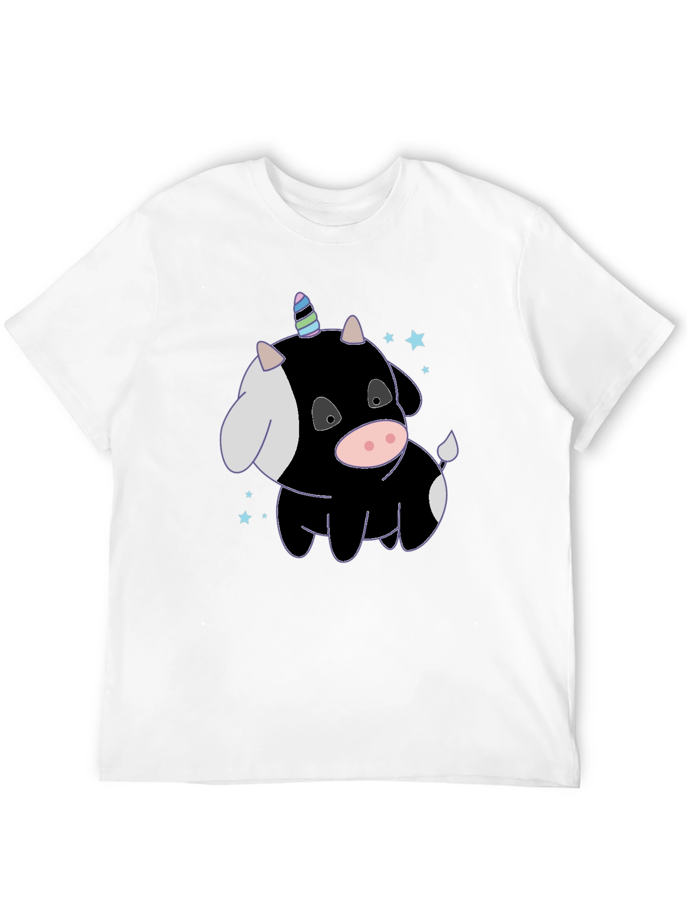 Black Unicorn Cow T-Shirt - Whimsical & Fun! view 12