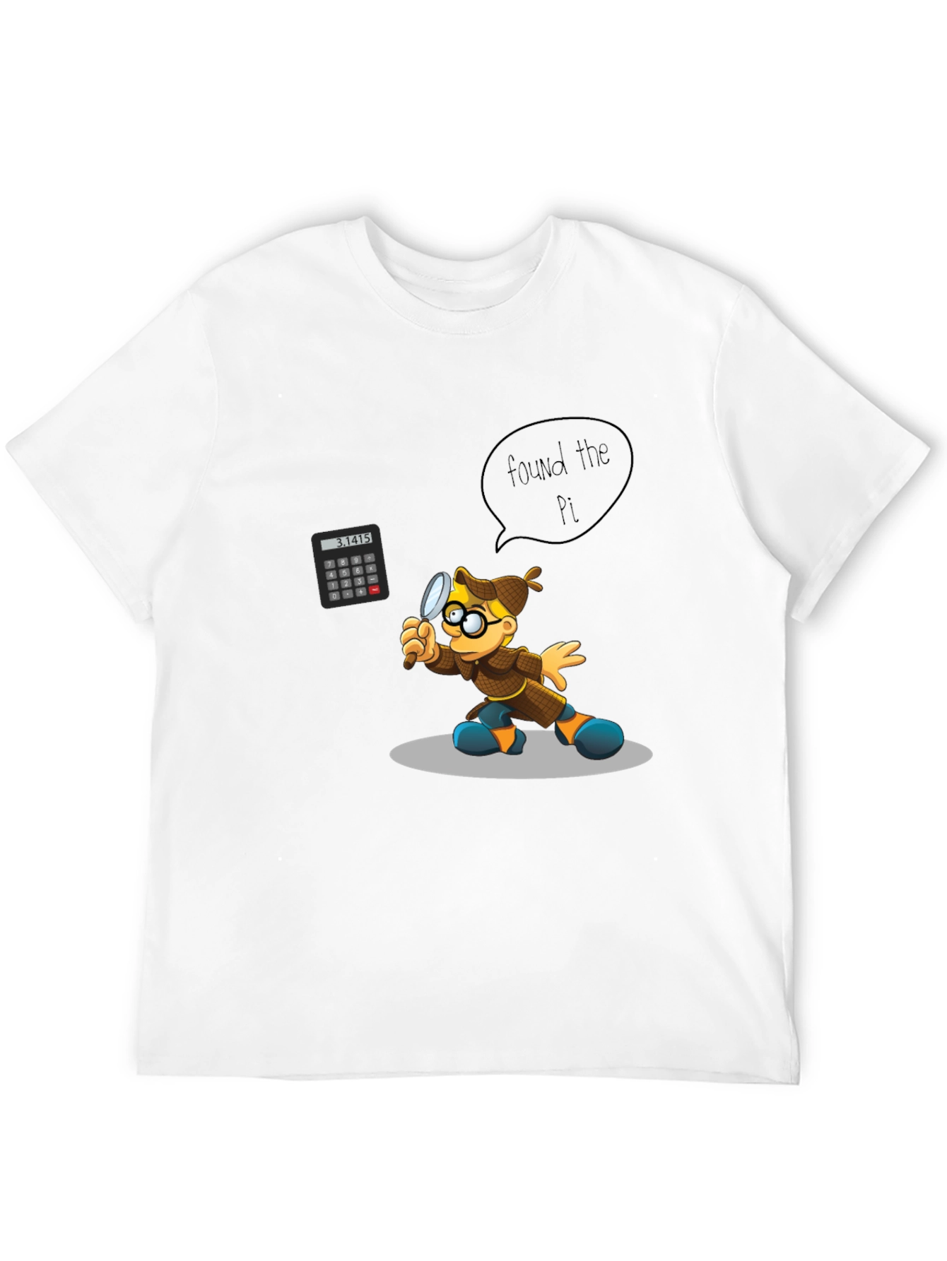 Black Found the Pi T-Shirt - Math Detective Design view 12
