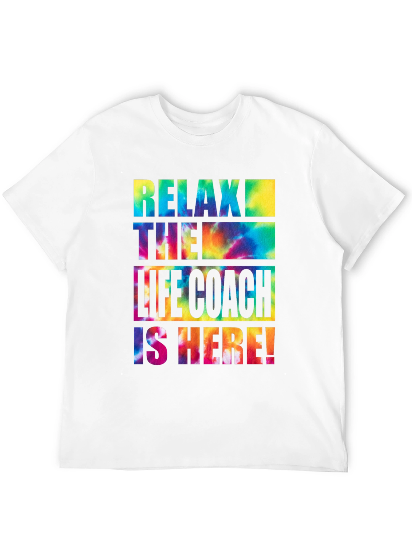 Black Relax Life Coach T-Shirt - Tie Dye Style view 12