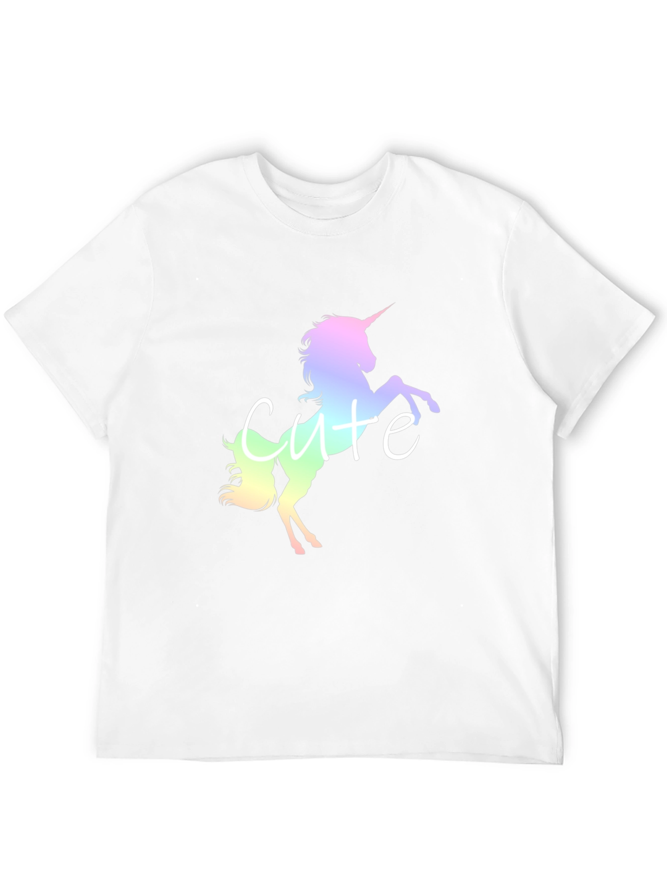 Black Cute Unicorn Graphic Tee - Black Cotton Blend Shirt view 12