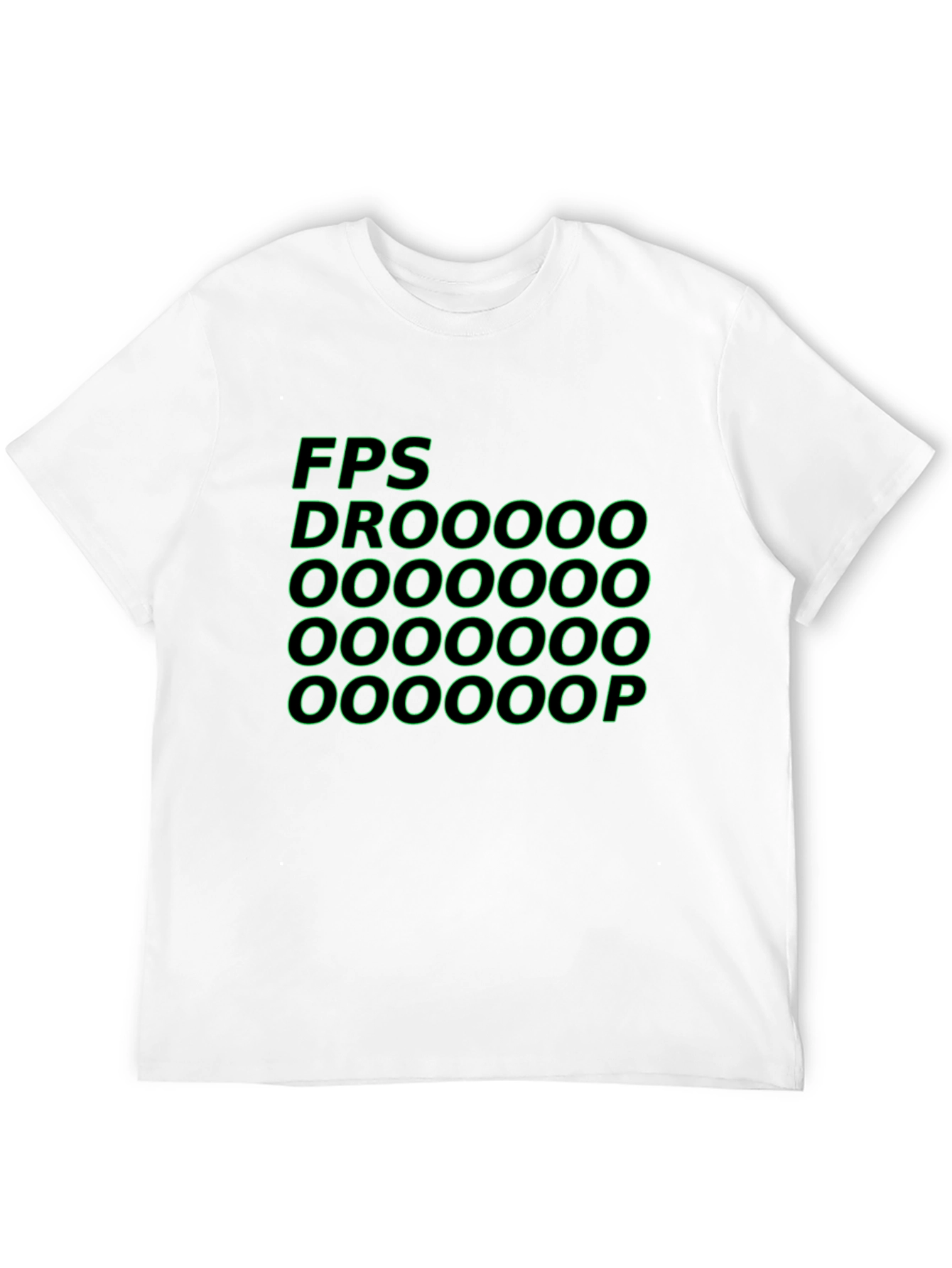 Black FPS Droooop Black Graphic T-Shirt view 12