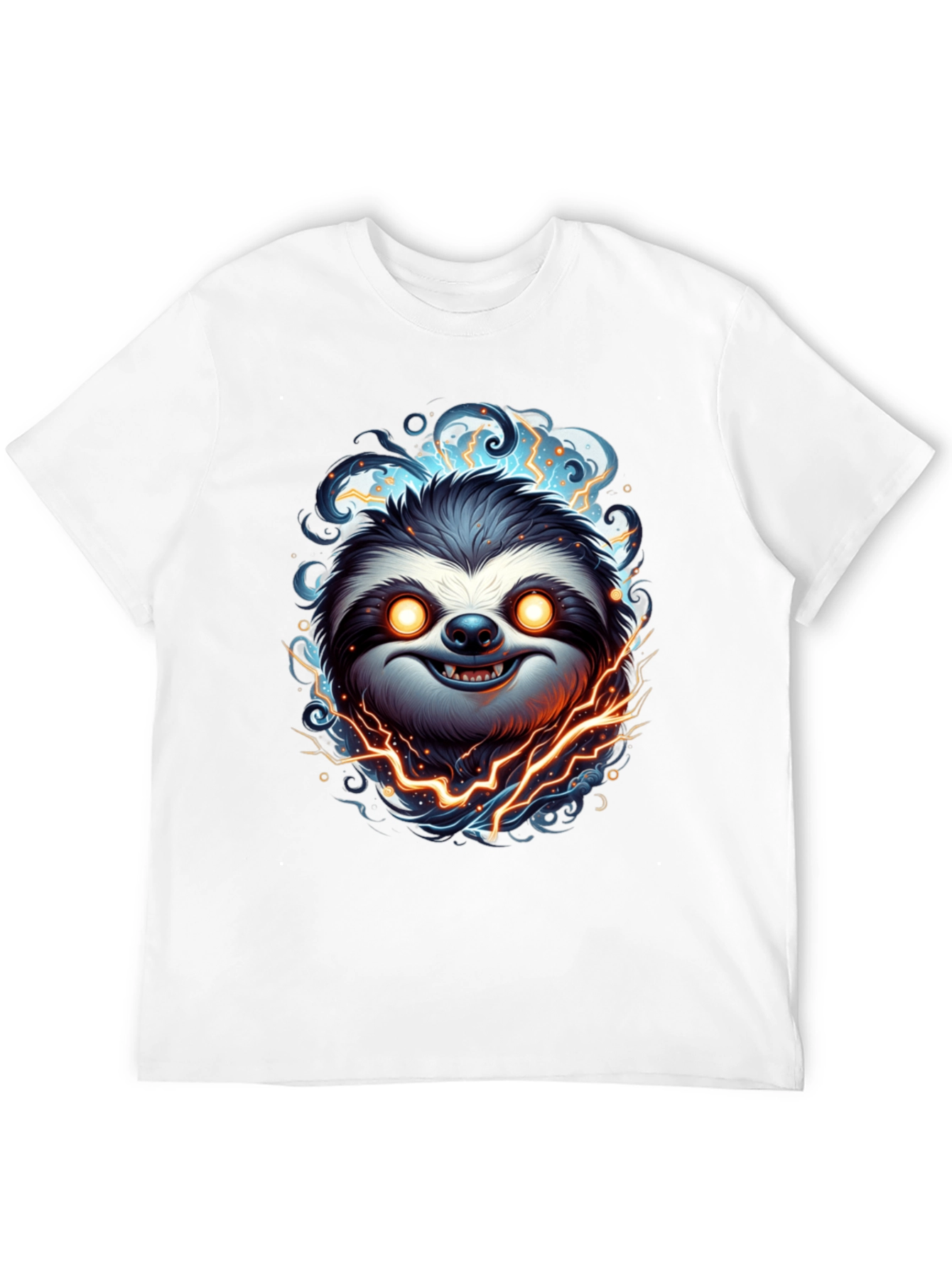 Black Electric Sloth Graphic Tee - Men's Black T-Shirt view 12