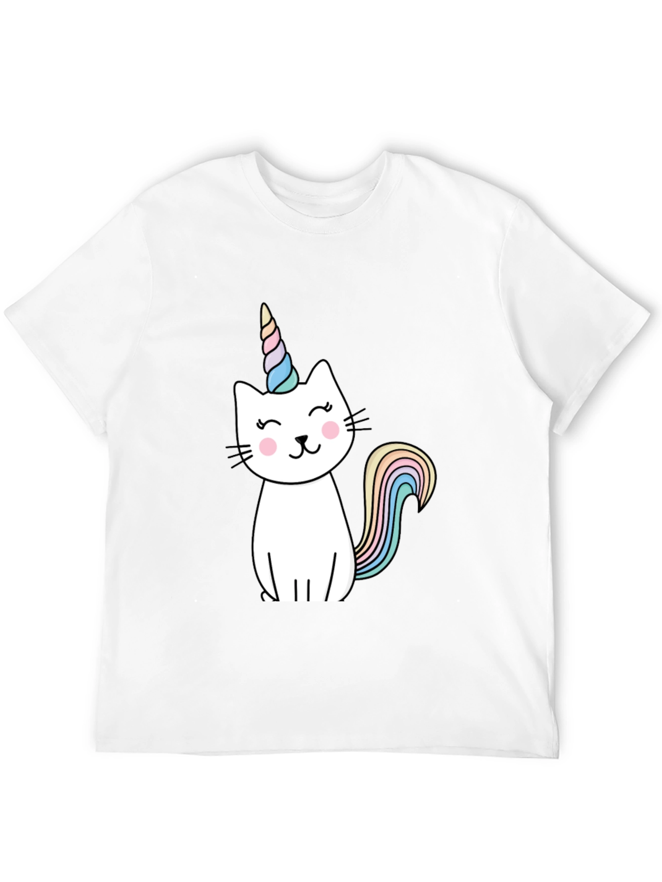 Black Unicat T-Shirt - Black, Cotton Blend, Cute Design view 12