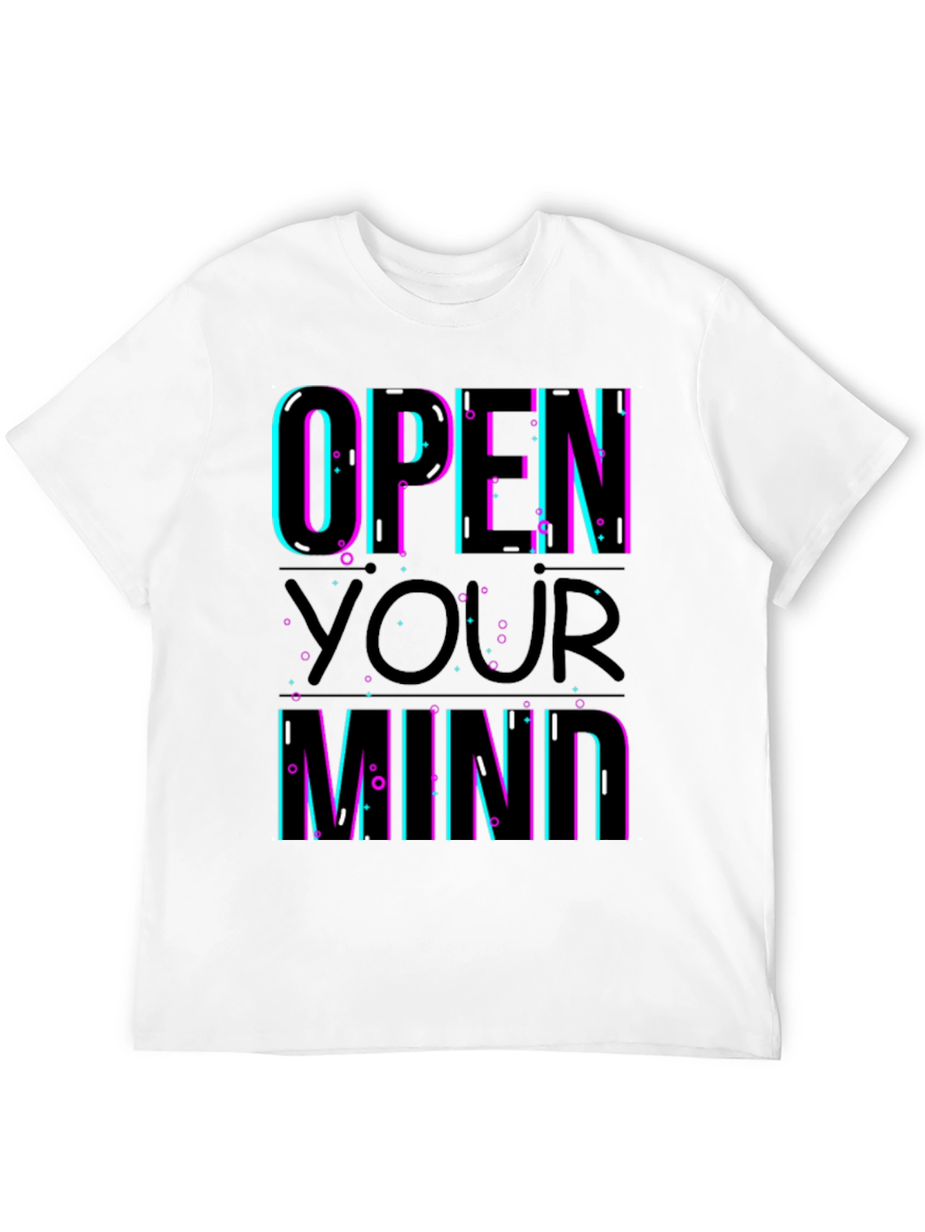 Black Open Your Mind Graphic T-Shirt - Trendy Design view 12