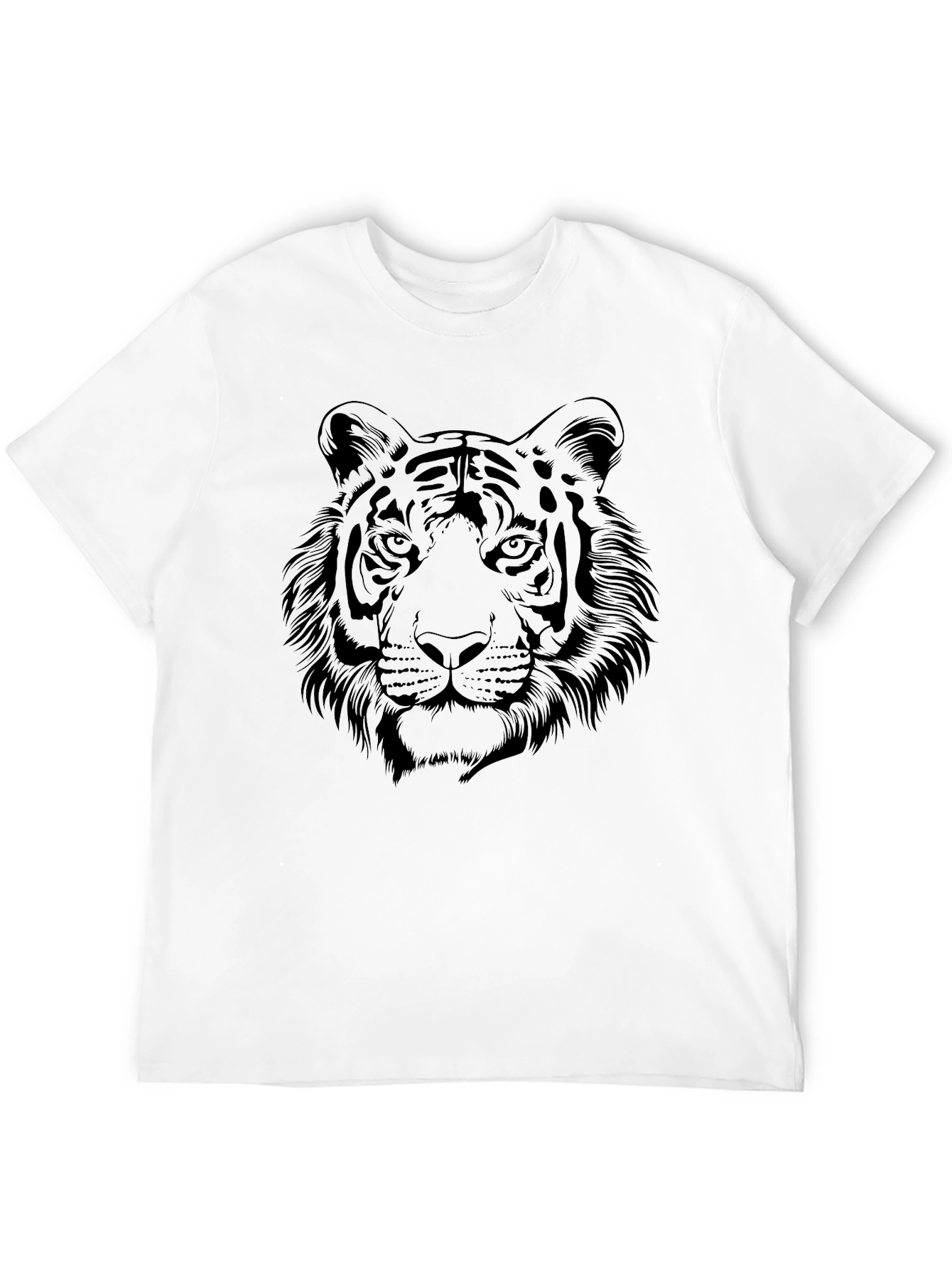 Black Tiger Graphic Black T-Shirt - Bold Animal Design view 12