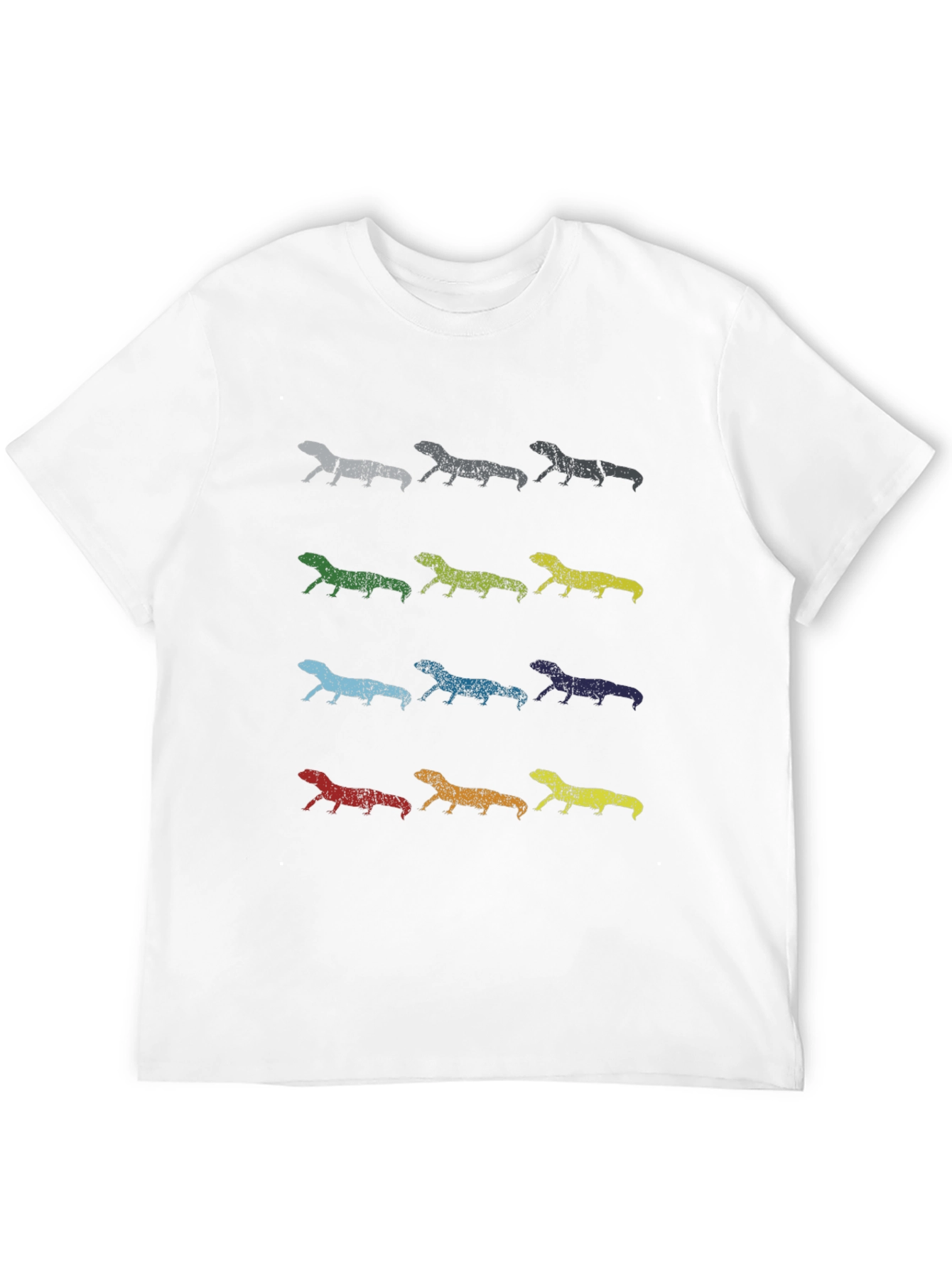 Black Men's Graphic Tee - Lizard Pop Art Print view 12
