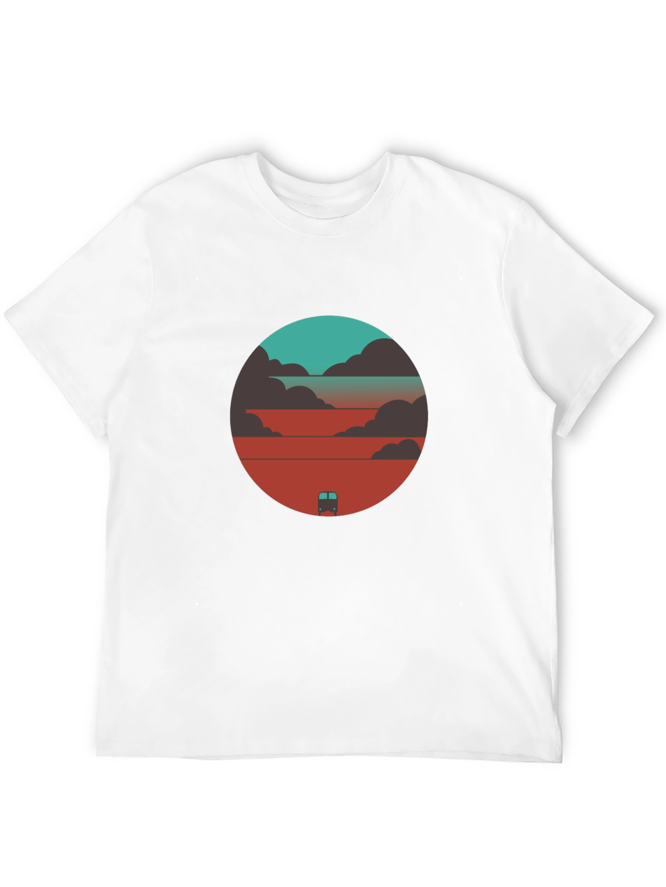 Black Sunset Journey Graphic Tee - Black Cotton Blend view 12