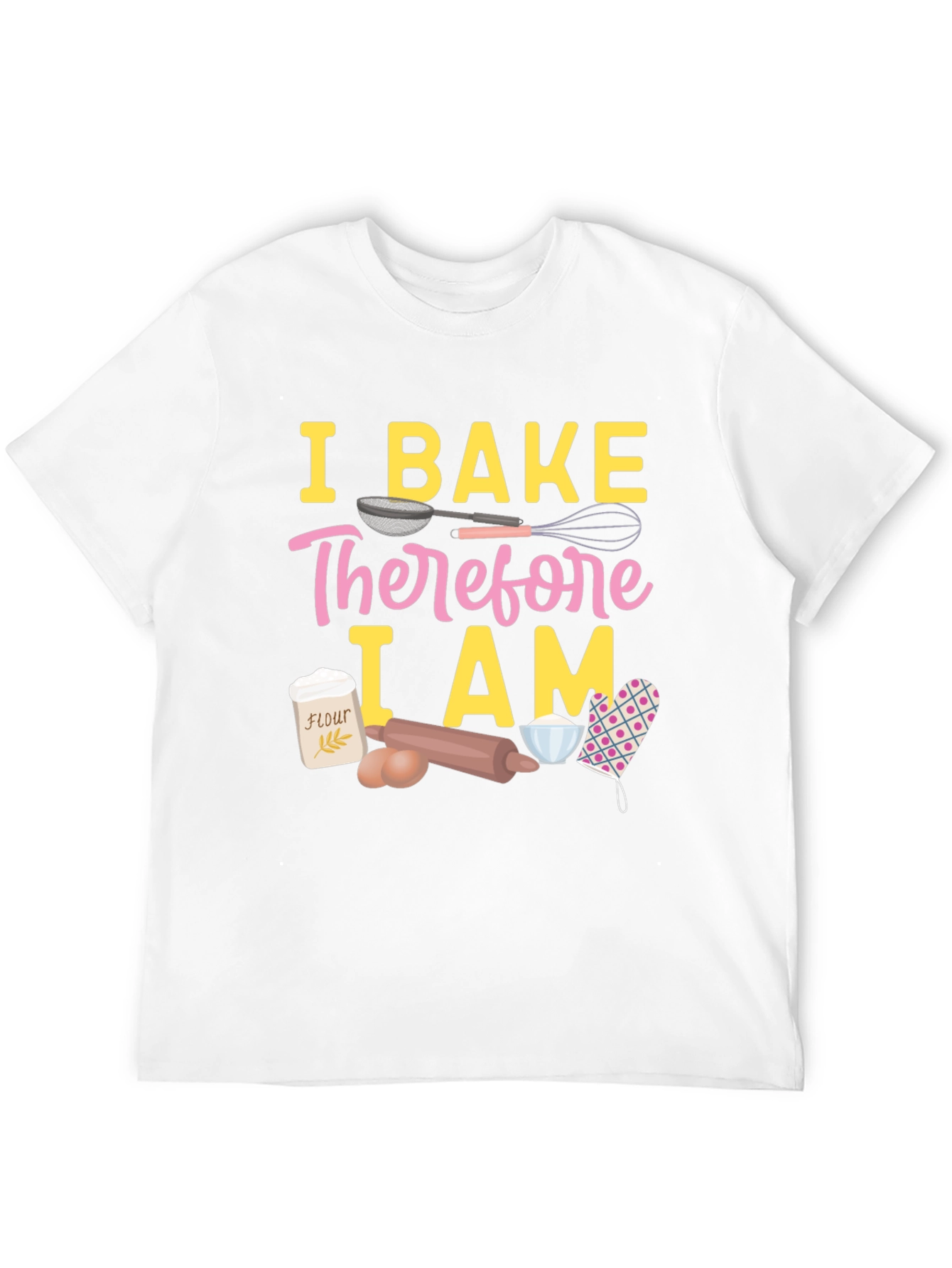 Black I Bake Therefore I Am T-Shirt - Baking Lover Tee view 12