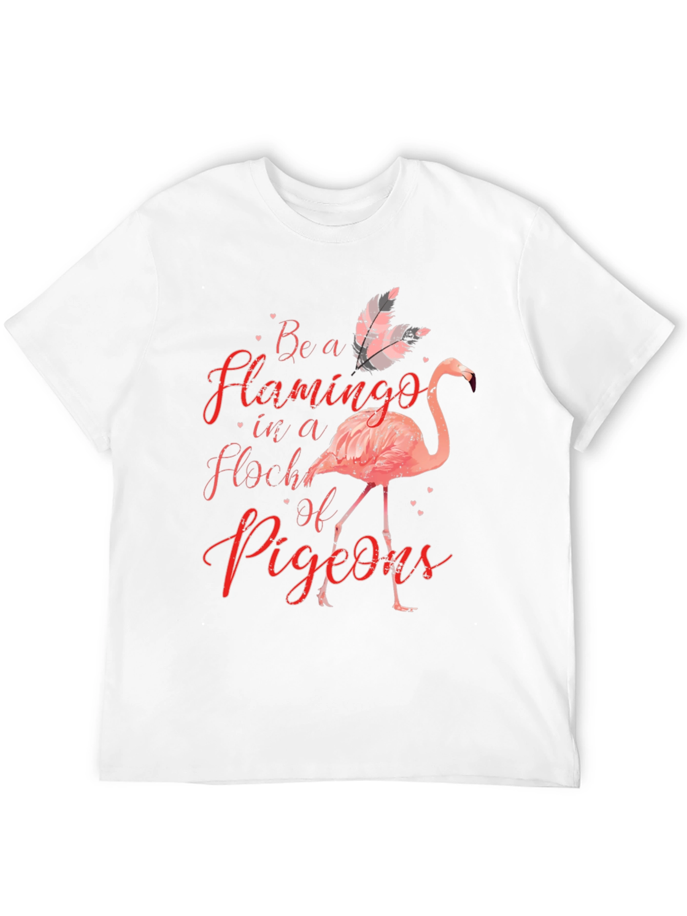 Black Be a Flamingo T-Shirt - Novelty Graphic Tee view 12