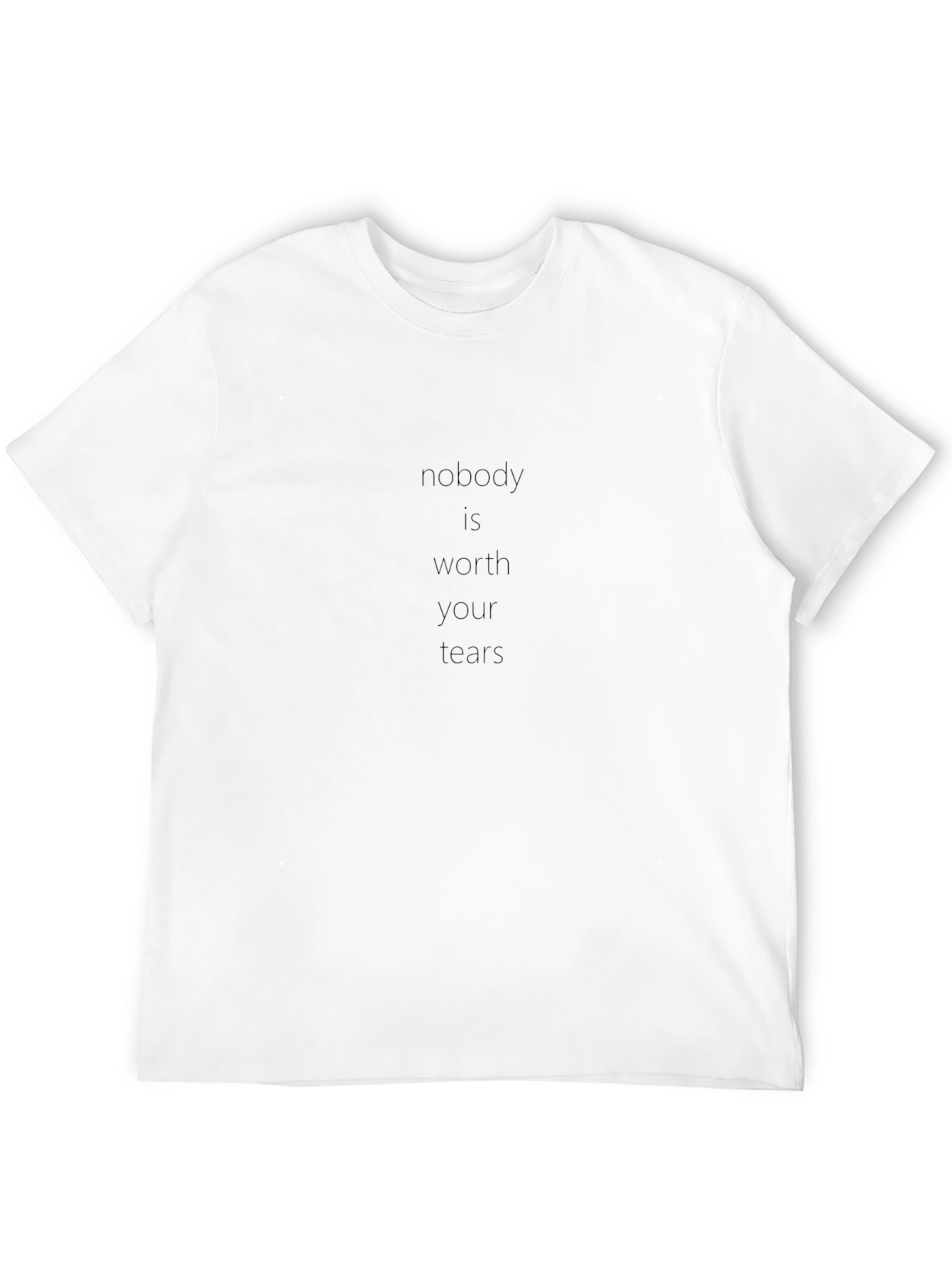 Black Nobody is Worth Your Tears Black T-Shirt view 12
