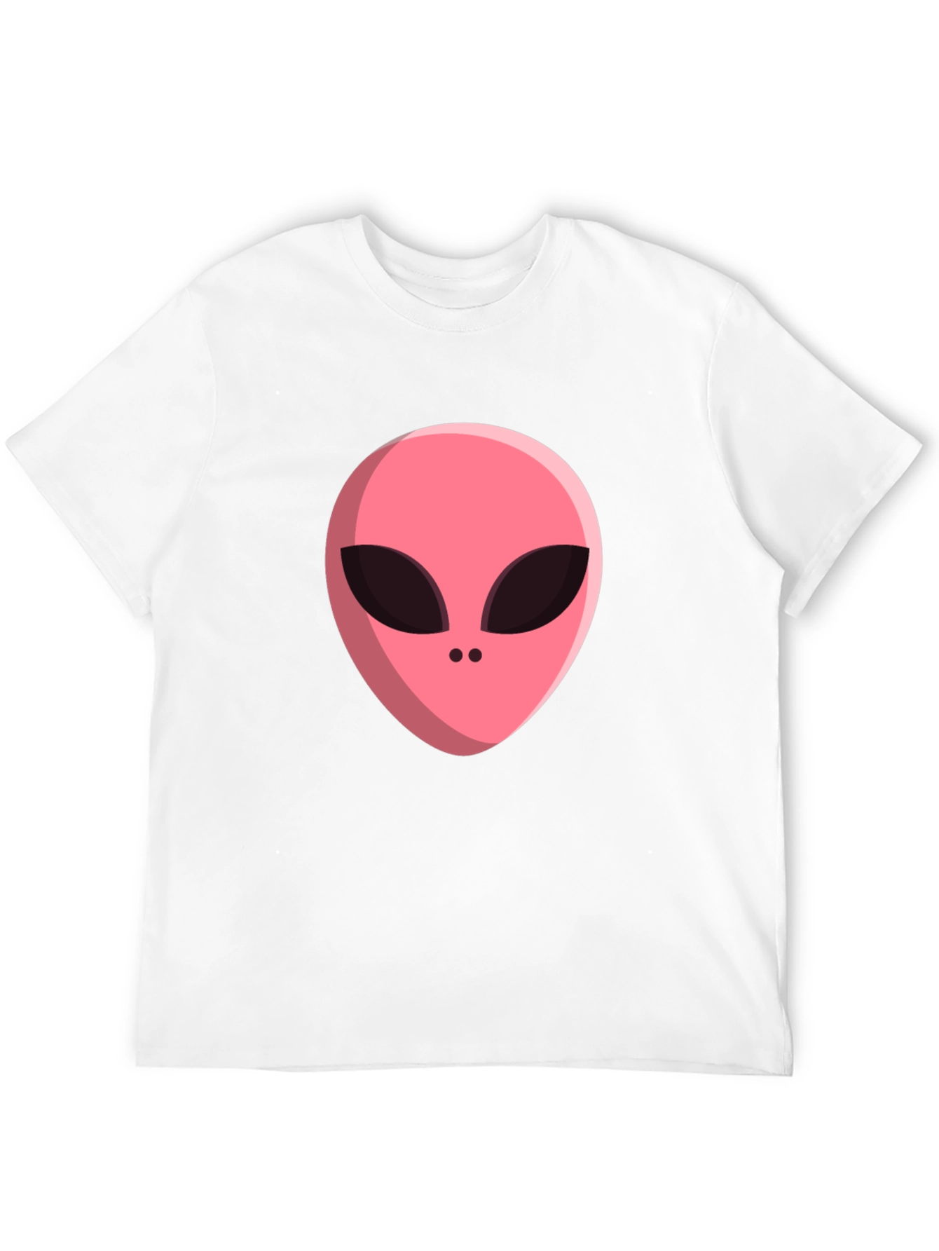 Black Alien Head Graphic Tee - Black Cotton Blend T-Shirt view 12
