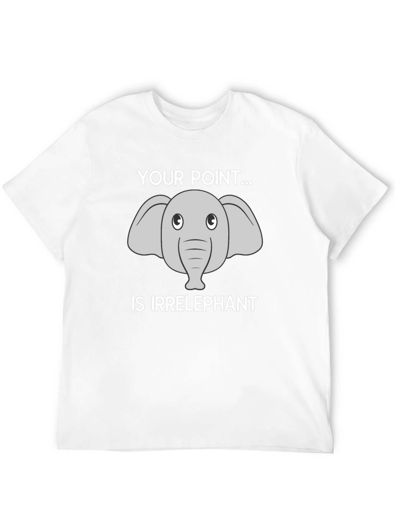 Black Irrelephant T-Shirt - Funny Elephant Graphic Tee view 12