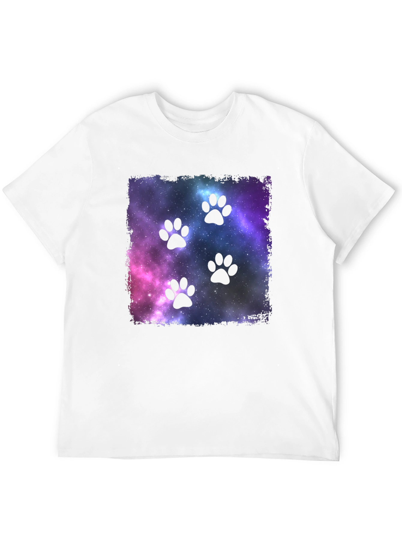 Black Galaxy Paw Print T-Shirt view 12