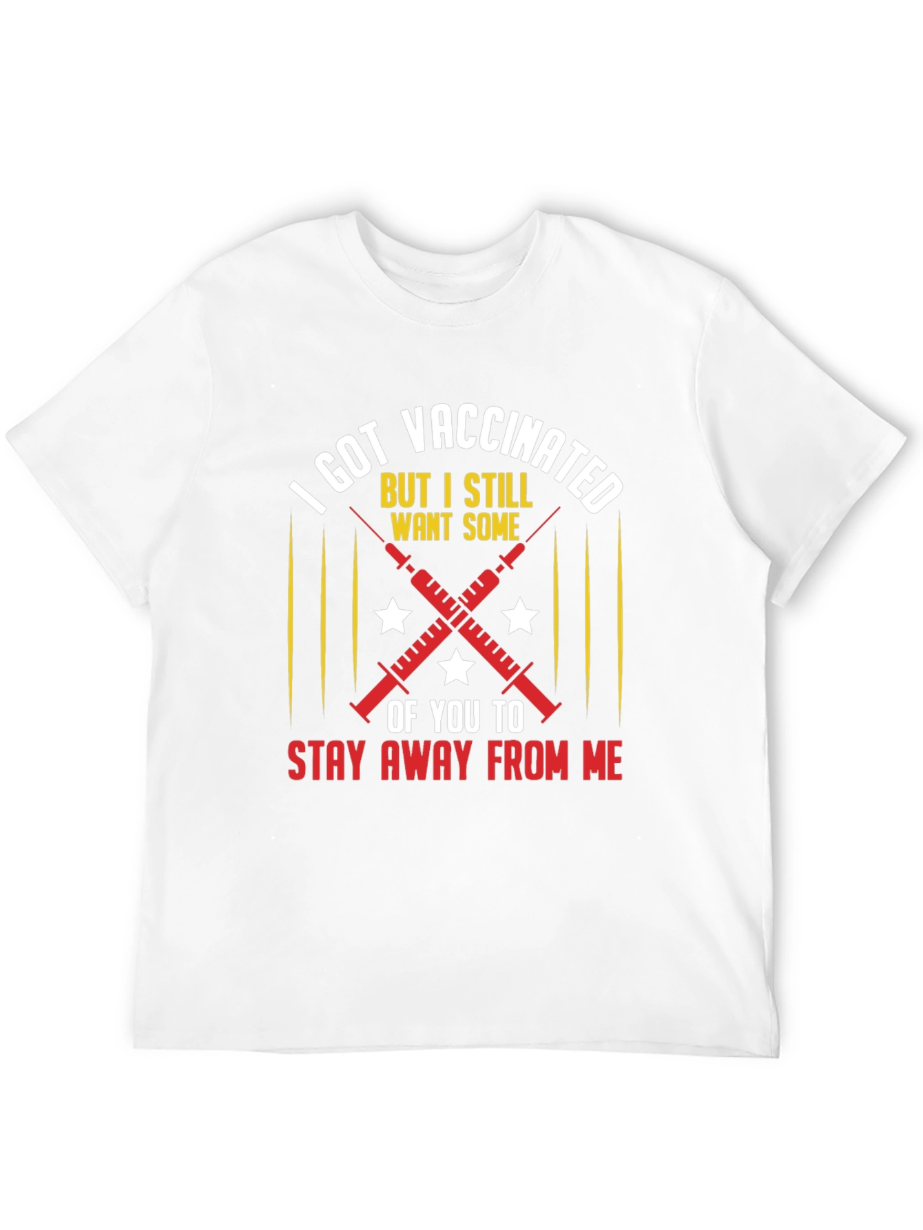 Black I Got Vaccinated T-Shirt: Stay Away From Me! view 12