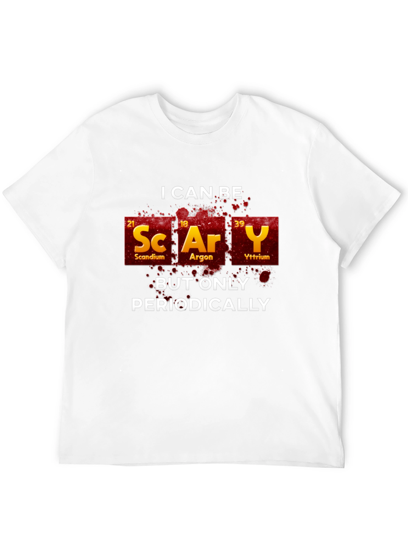 Black Scary Periodic Table T-Shirt view 12