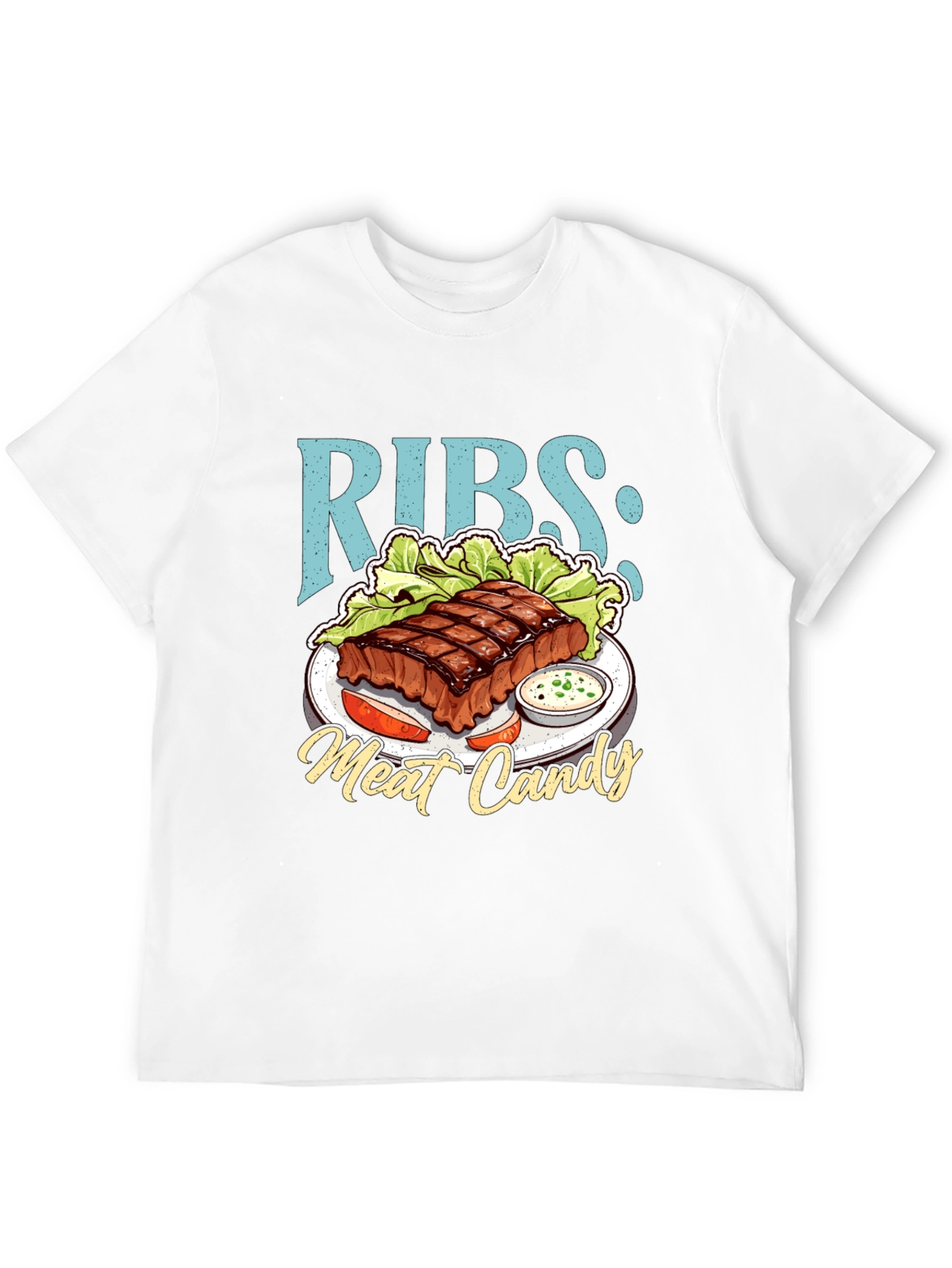 Black RIBS: Meat Candy T-Shirt - BBQ Lover Tee view 12
