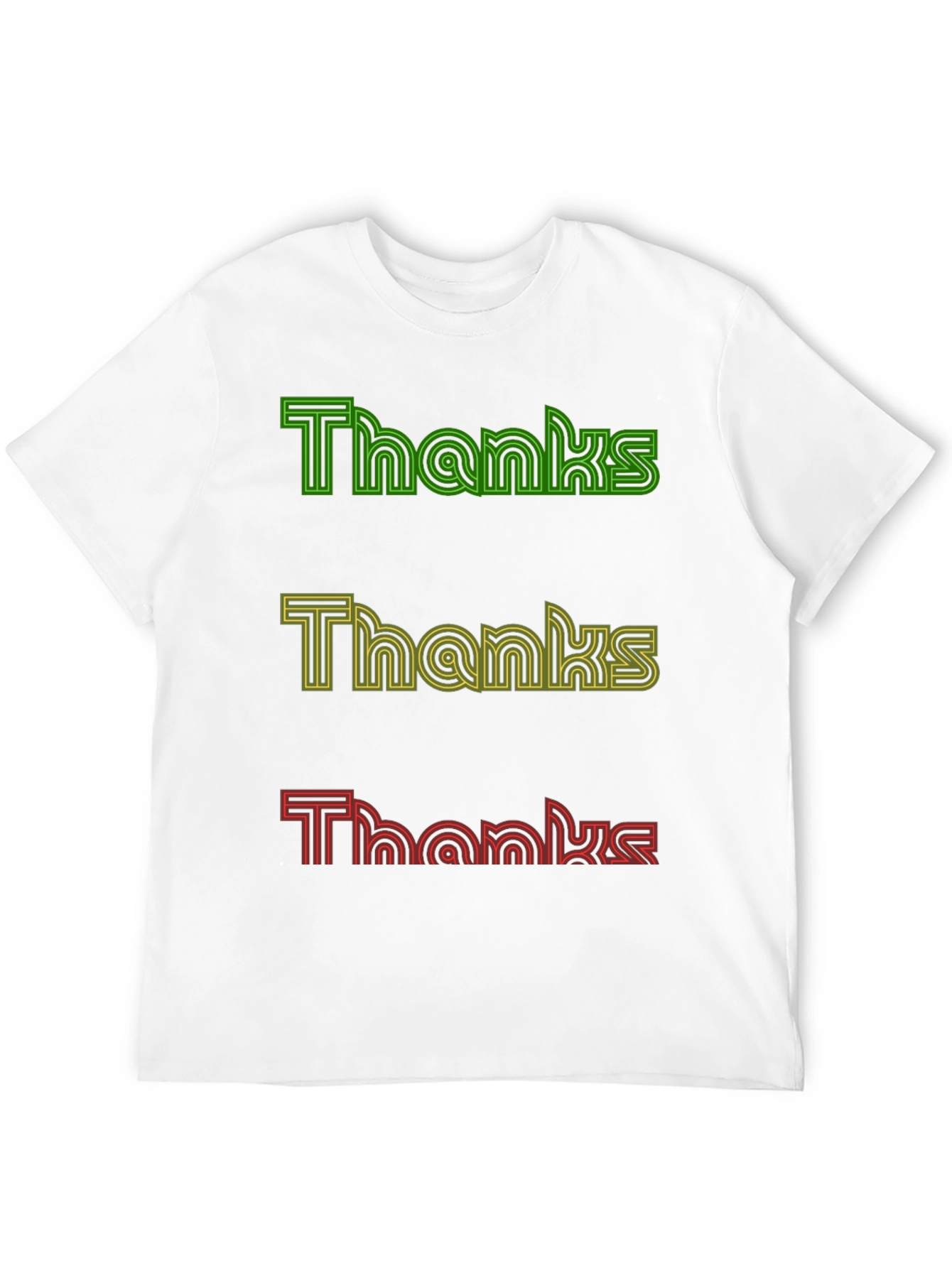 Black Thanks Neon Graphic Tee - Soft Cotton Blend view 12