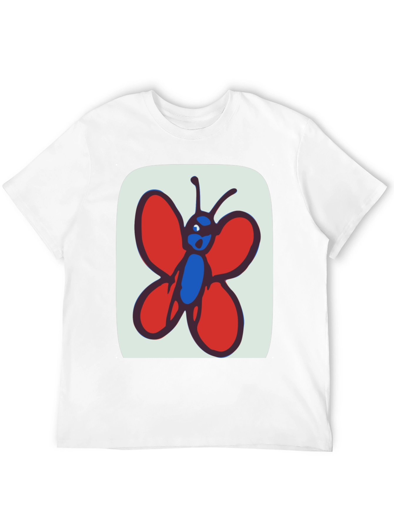 Black Whimsical Butterfly Graphic Tee - Soft Cotton Black T-Shirt view 12