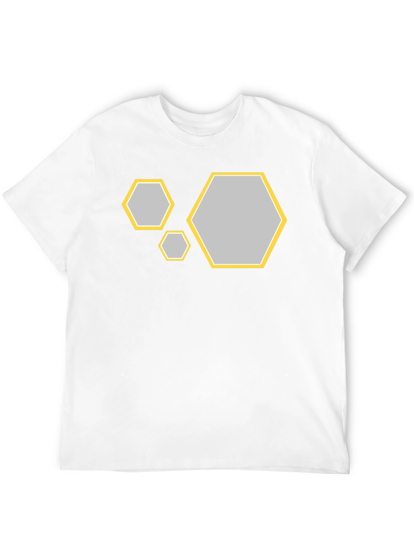 Black Geometric Hexagon Graphic T-Shirt view 12
