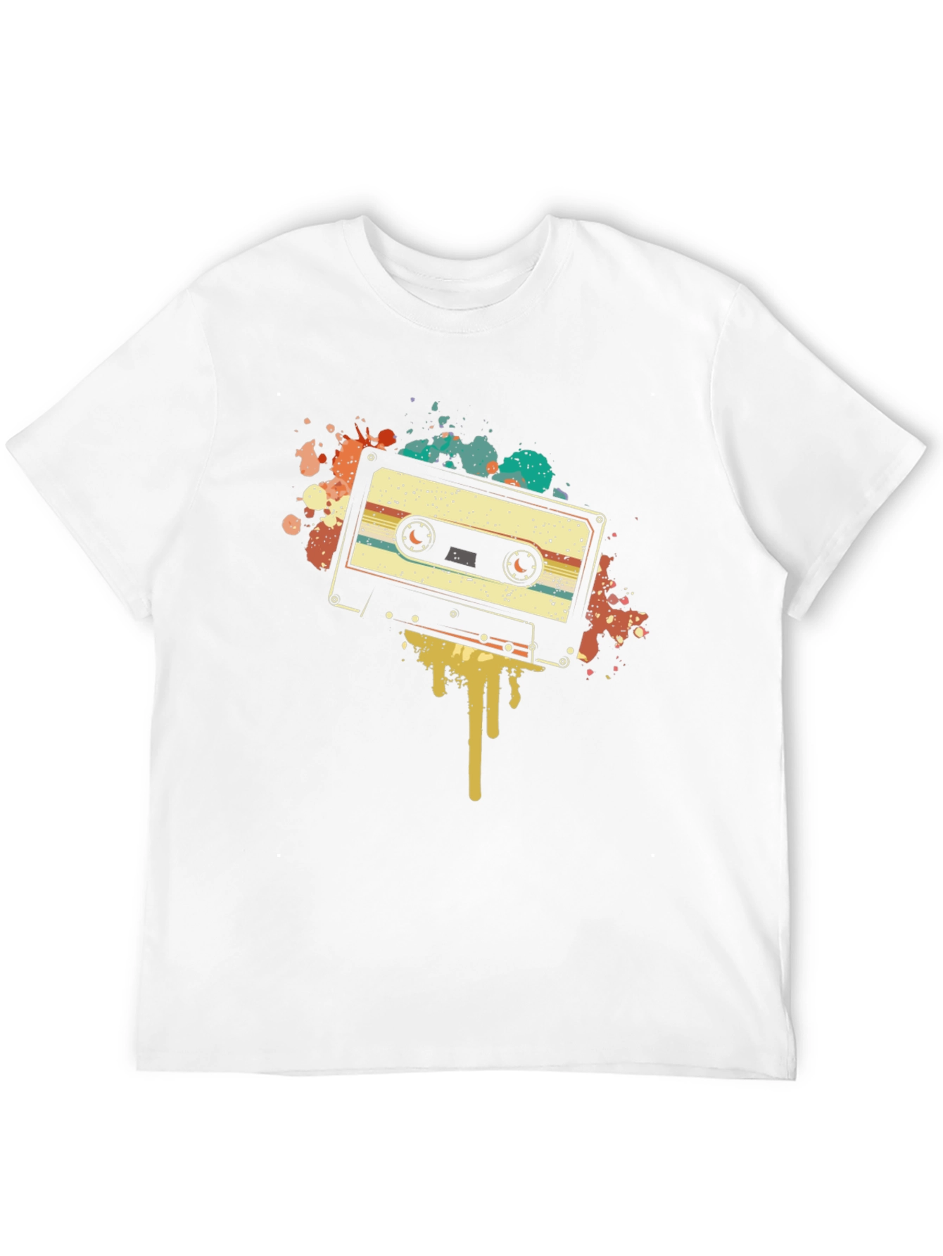 Black Retro Cassette Tape Graphic Tee view 12