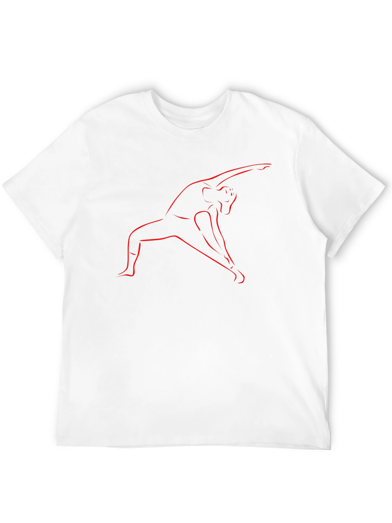 Black Yoga Pose Graphic Tee - Black Cotton Blend view 12