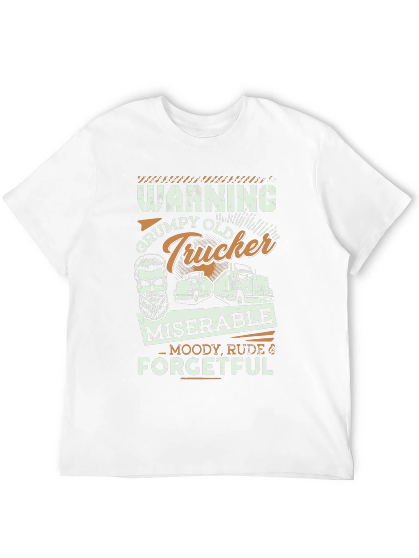 Black Grumpy Old Trucker T-Shirt - Moody, Rude, Forgetful Tee view 12