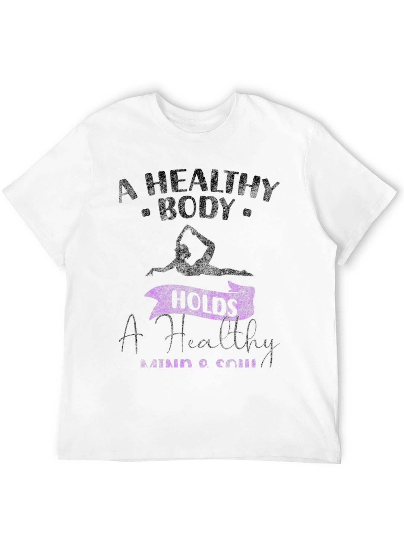 Black Healthy Body, Healthy Mind T-Shirt view 12