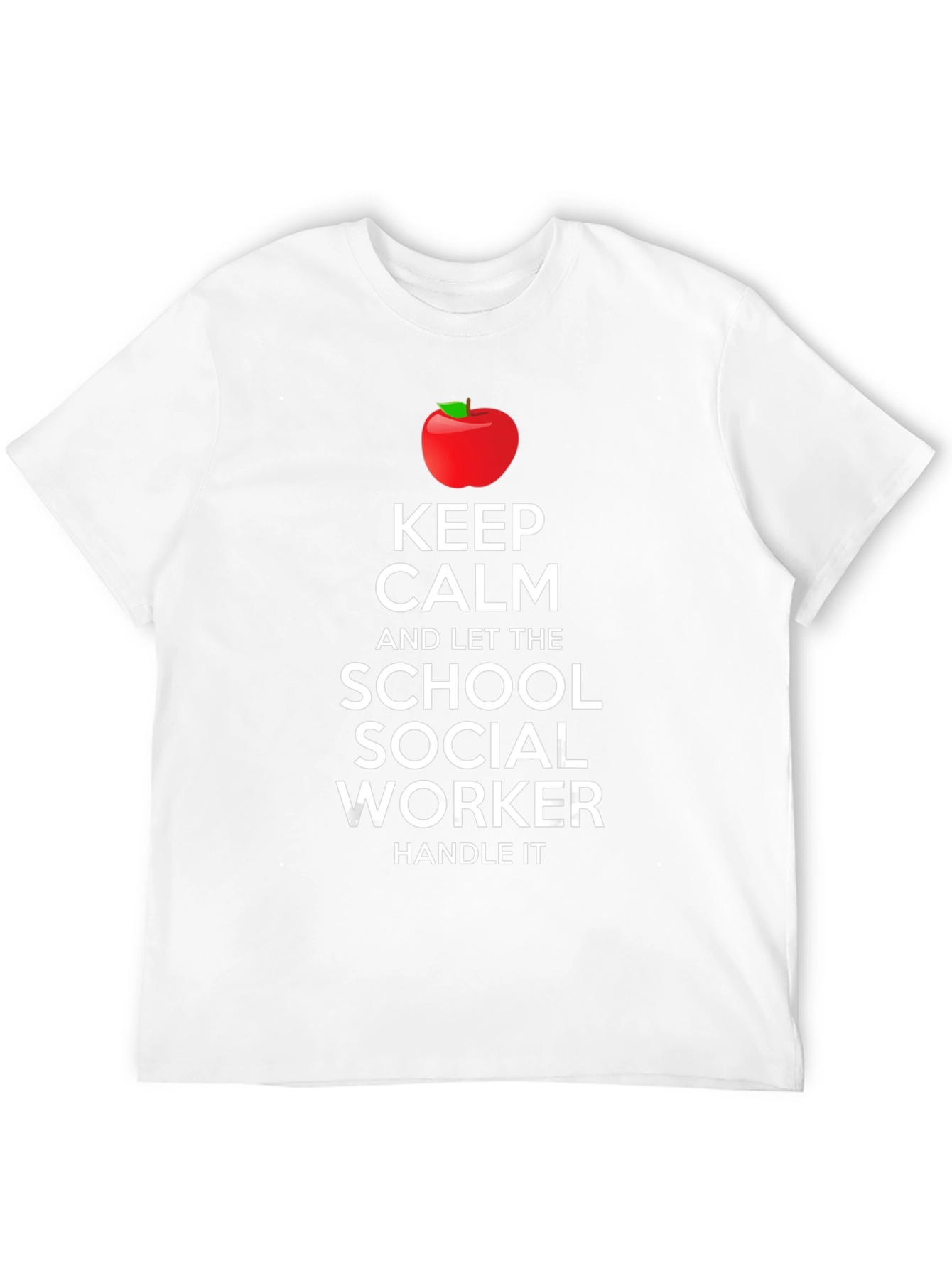 Black Keep Calm School Social Worker Black T-Shirt view 12