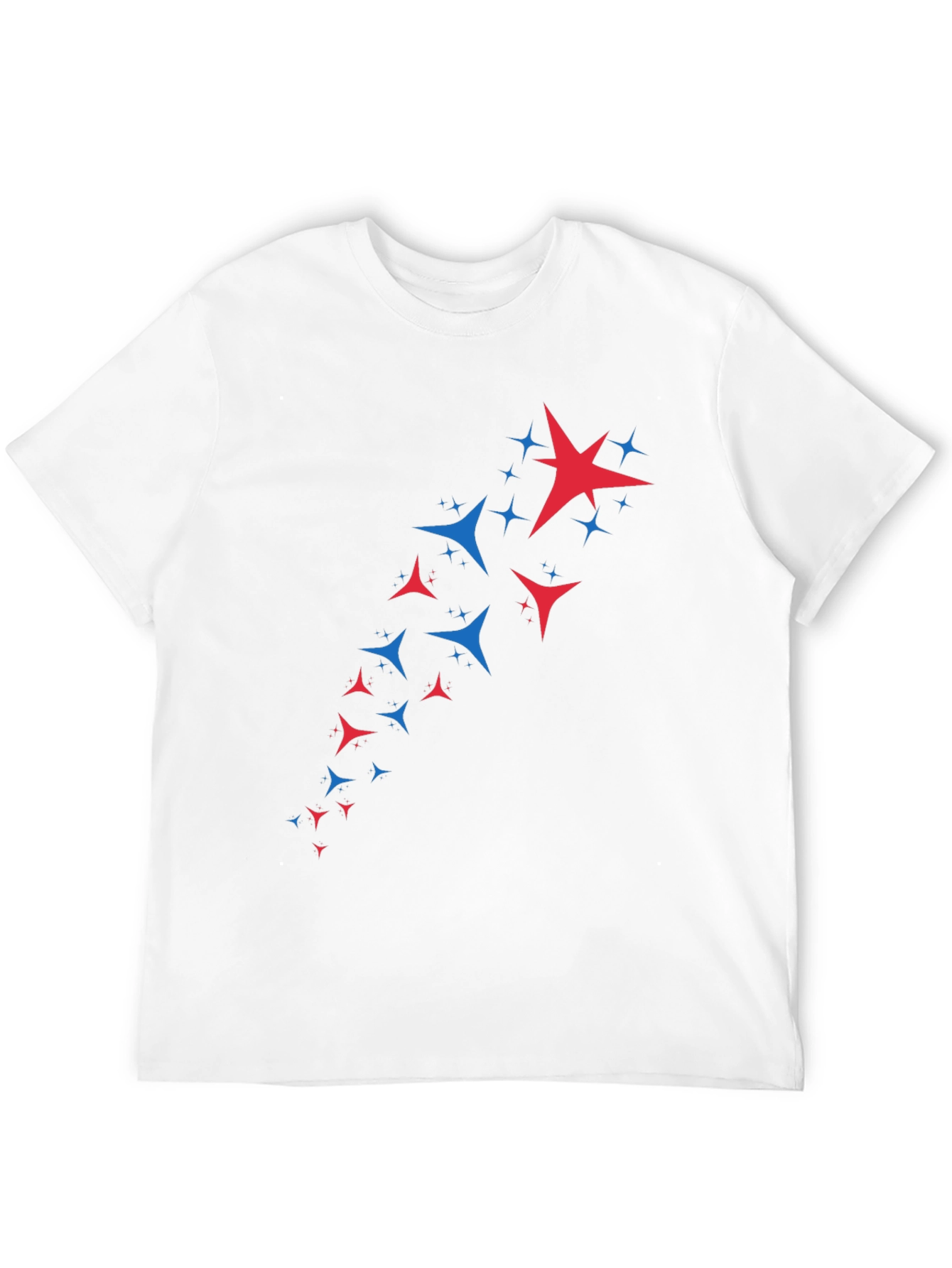 Black Star Pattern Black T-Shirt view 12