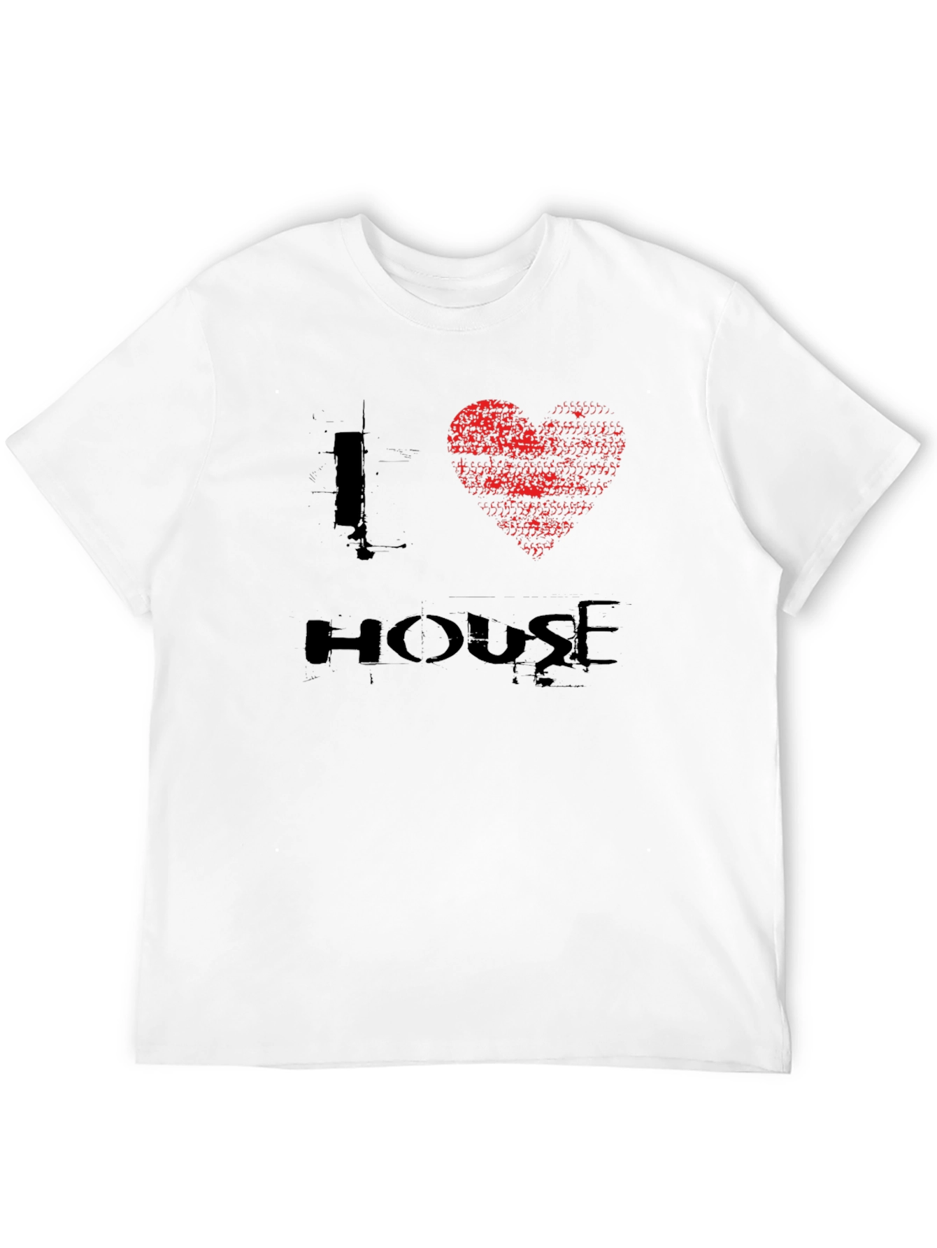 Black I Heart House Music Black Graphic T-Shirt view 12