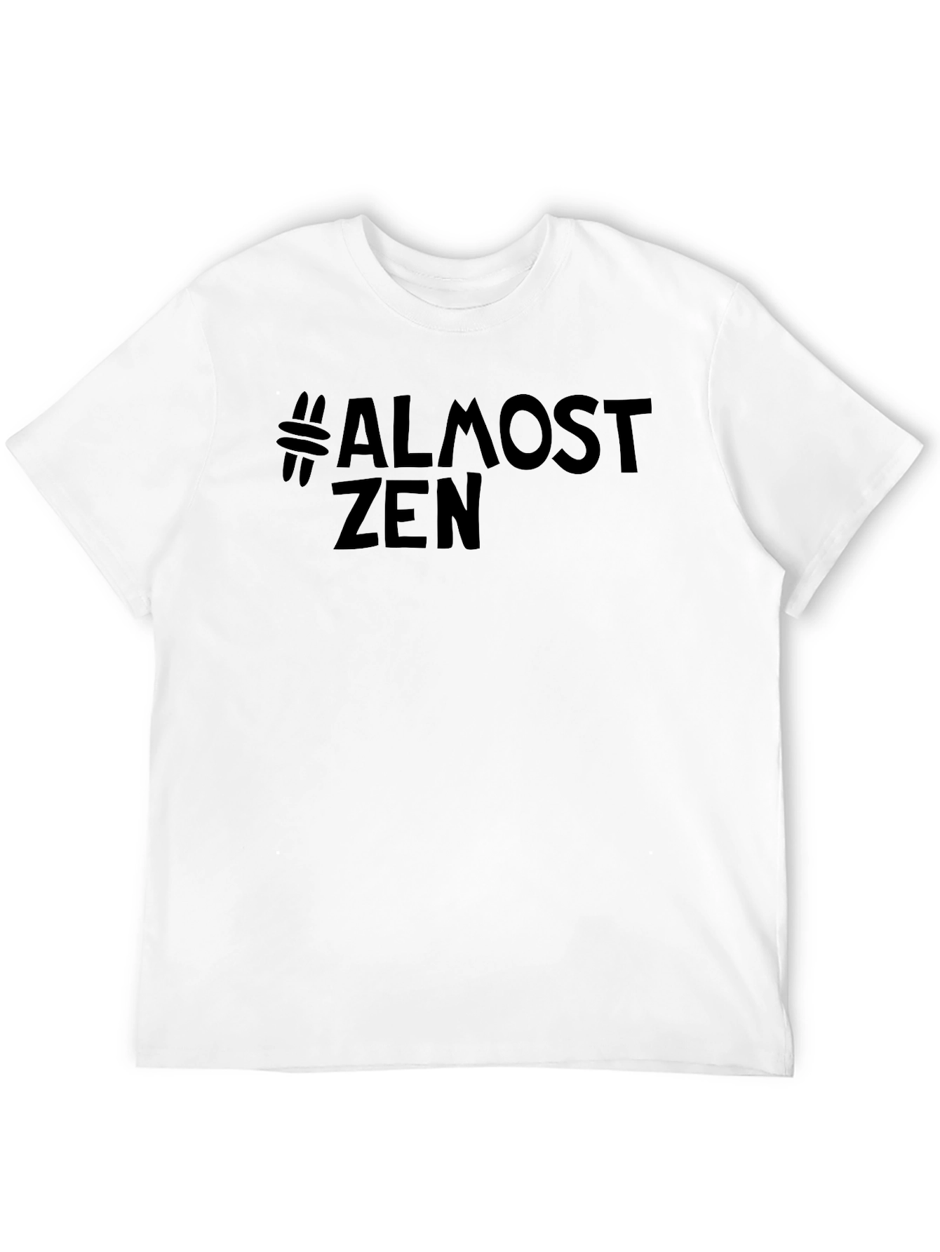 Black #Almost Zen Black Graphic T-Shirt view 12