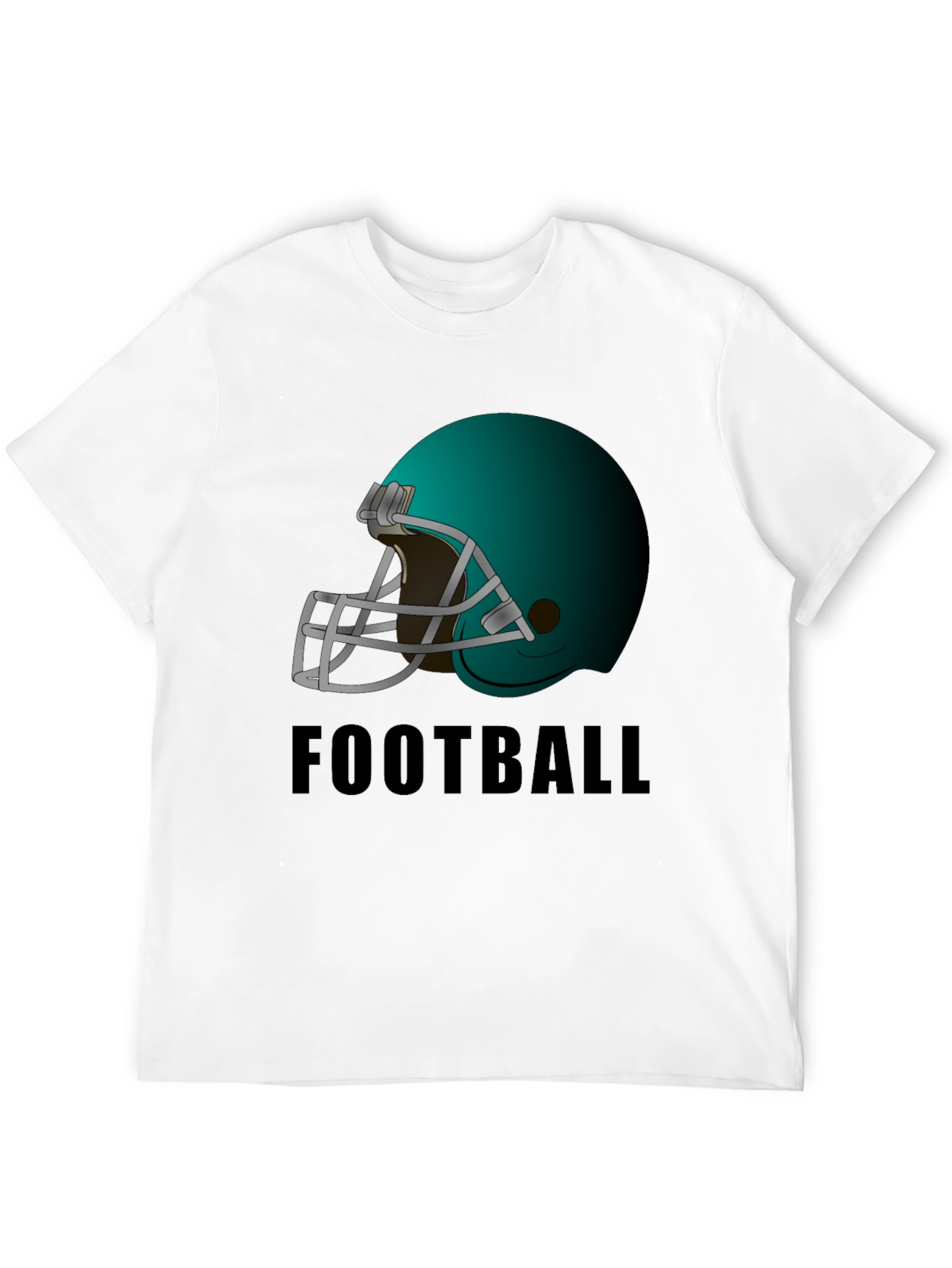 Black Football Helmet Graphic Tee - Black Cotton T-Shirt view 12