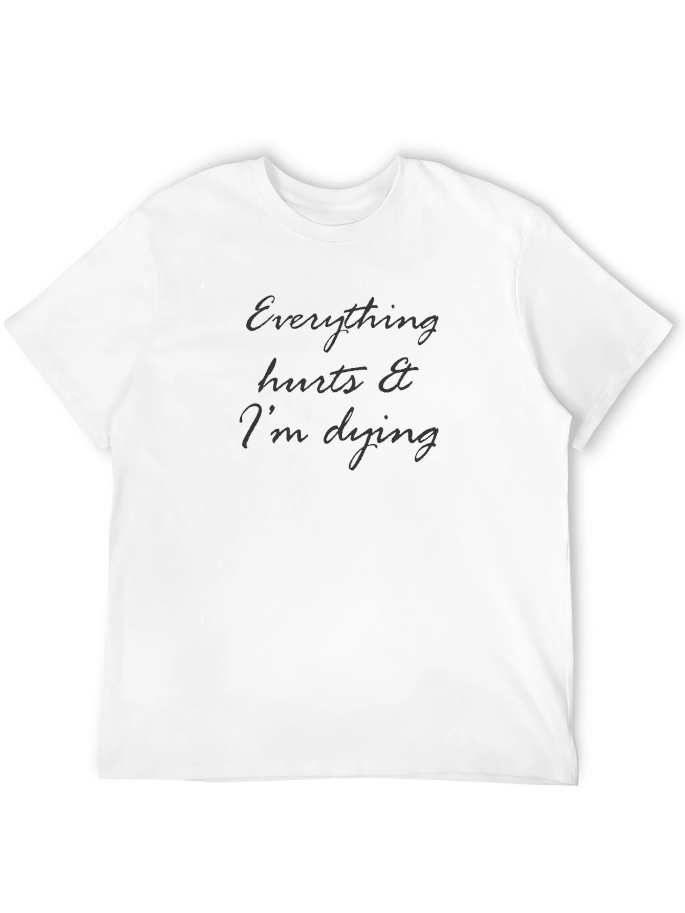 Black Everything Hurts Funny Graphic Tee view 12