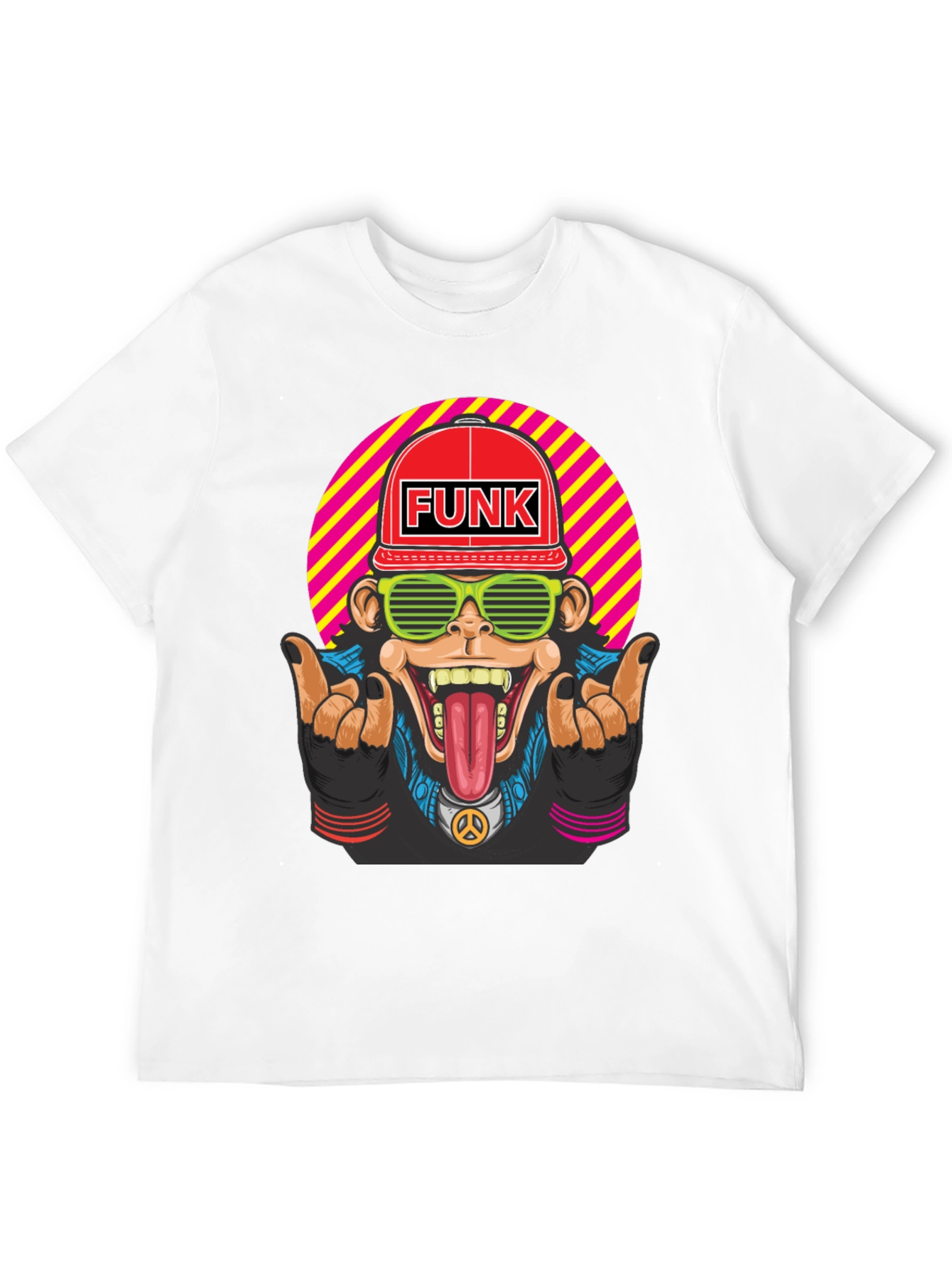 Black Funky Monkey Graphic T-Shirt - Retro Style view 12