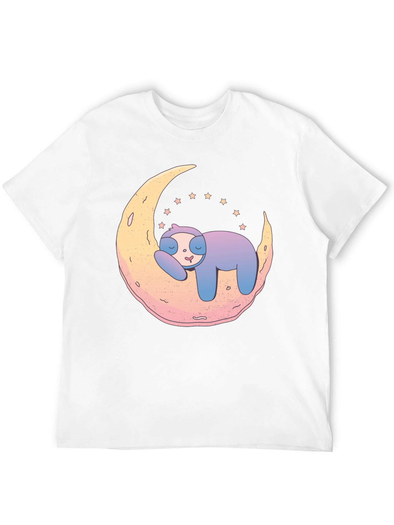 Black Dreamy Sloth on Moon Graphic Tee - Black view 12