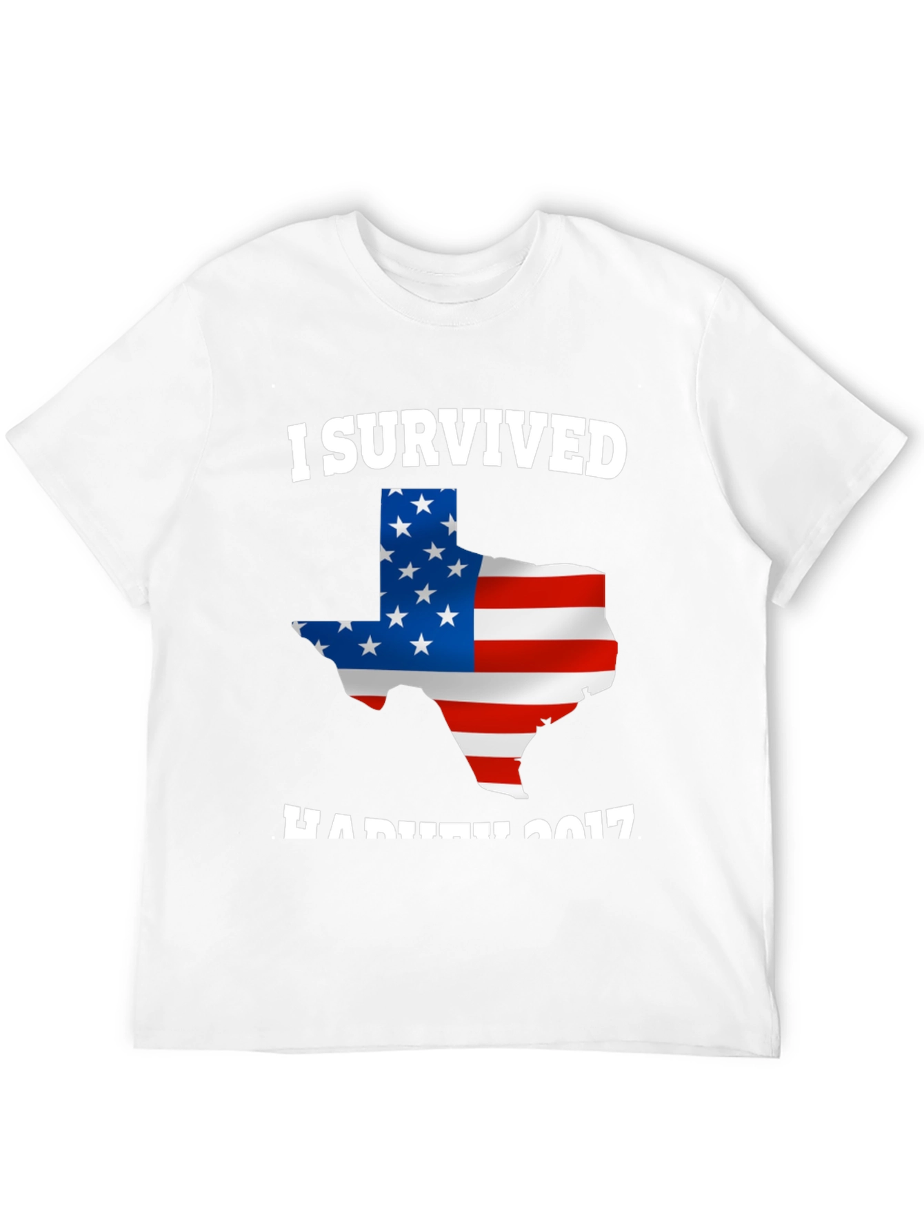I Survived Hurricane Harvey 2017 Texas USA Flag T-Shirt - 12