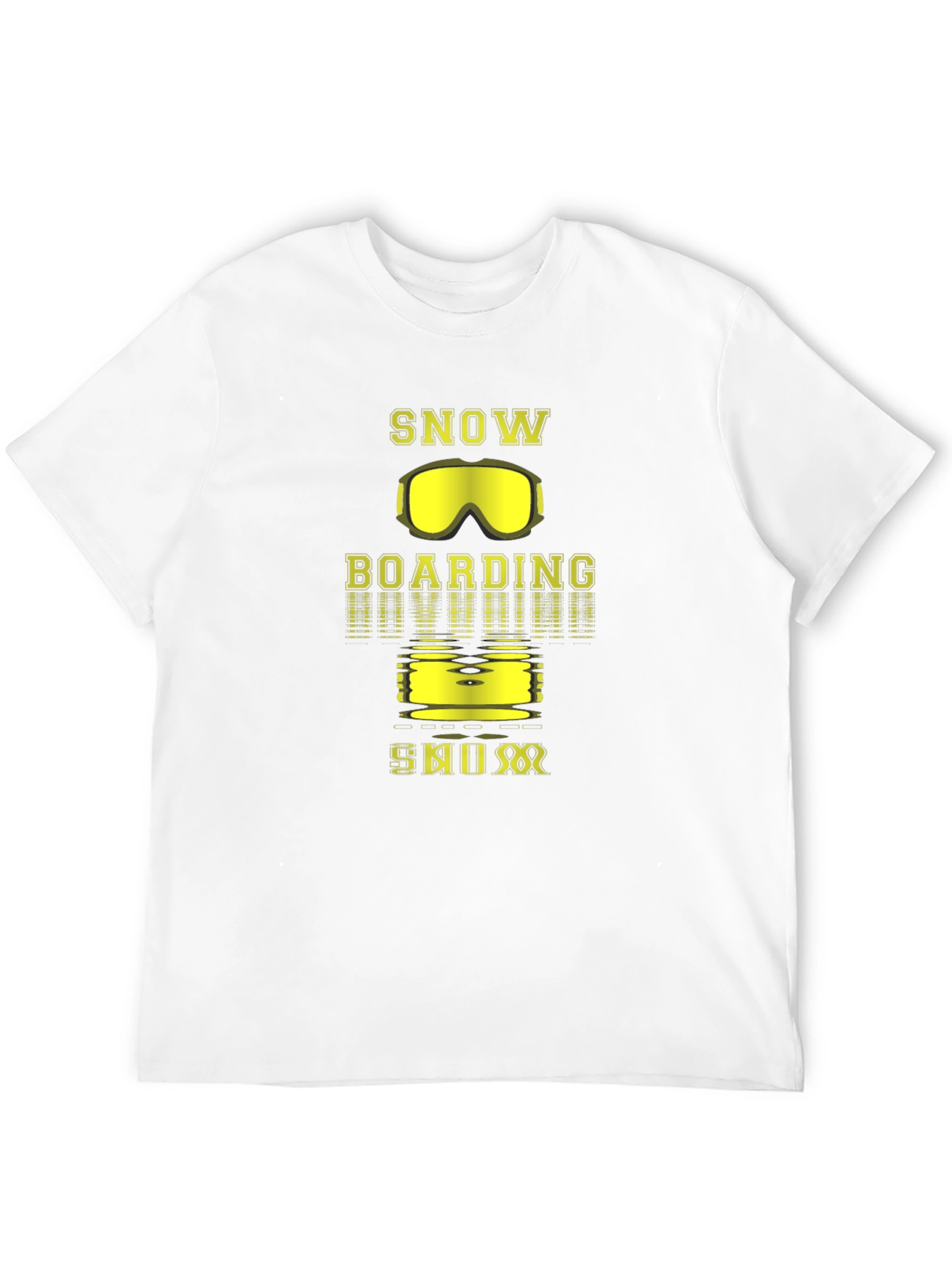 Black Snowboarding Graphic Tee - Black Cotton T-Shirt view 12