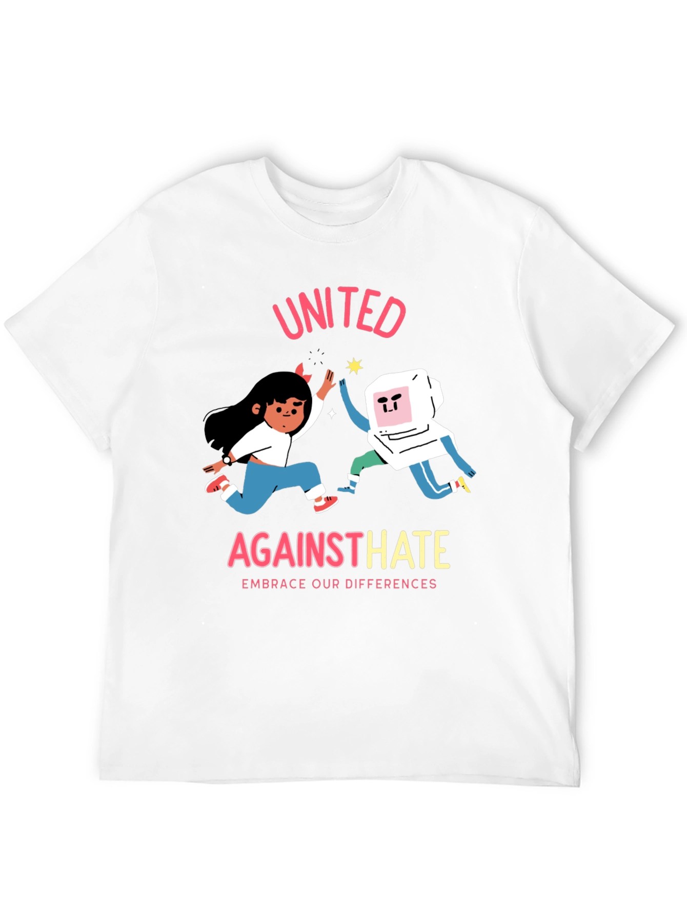 Black United Against Hate Graphic T-Shirt view 12