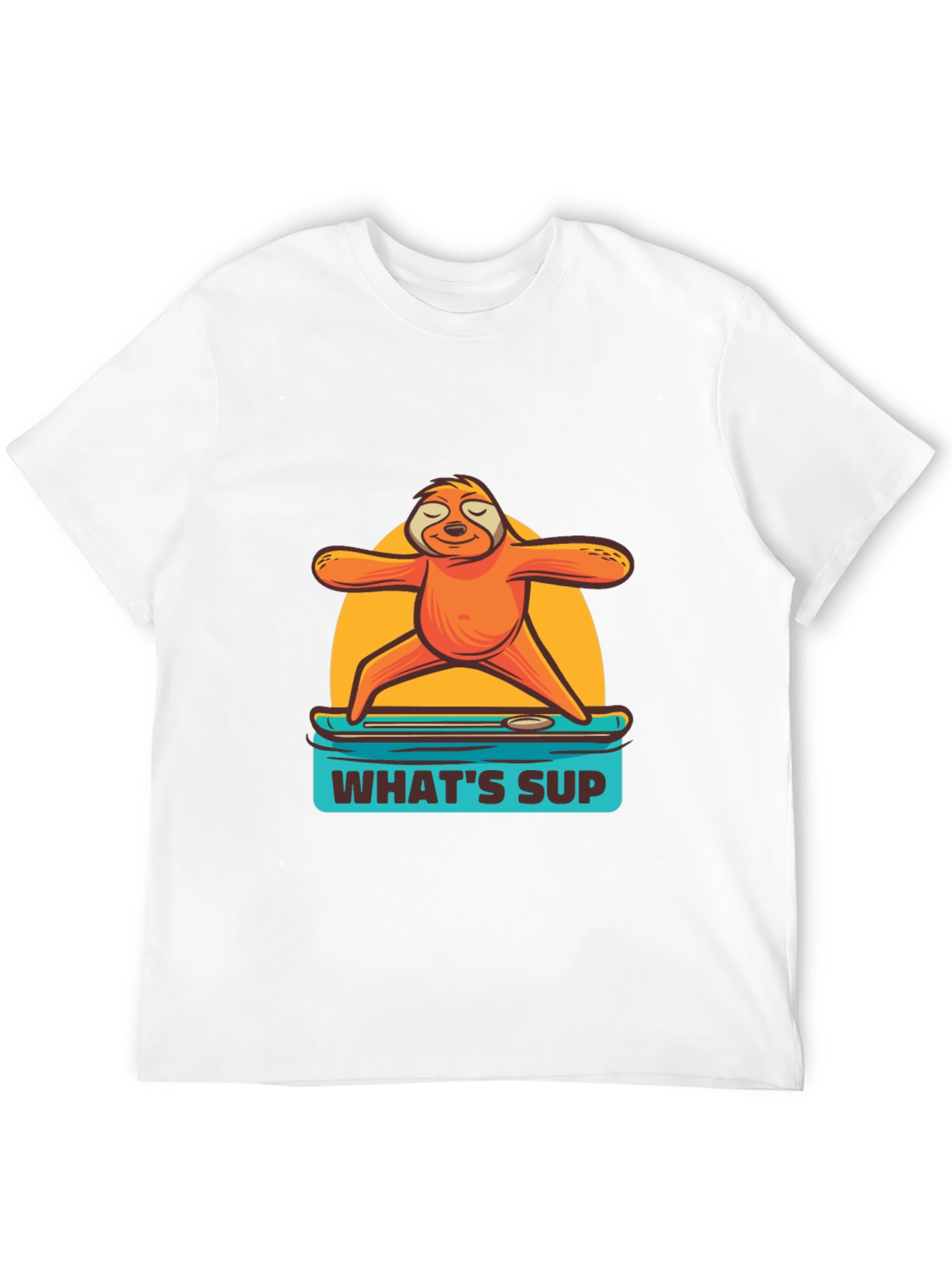 Black Sloth Yoga Paddleboard T-Shirt - What's Sup? view 12