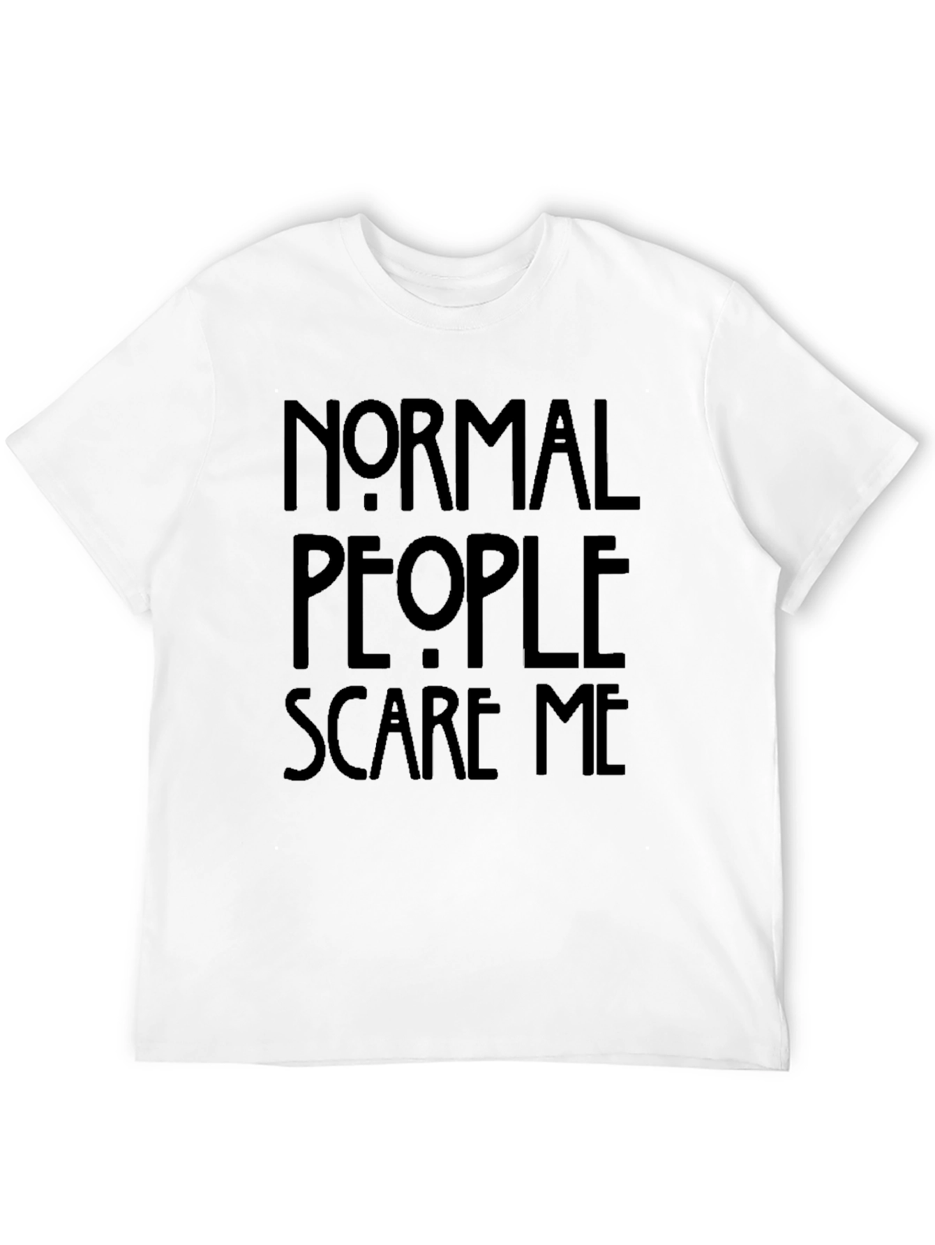 Black Normal People Scare Me Graphic T-Shirt view 12