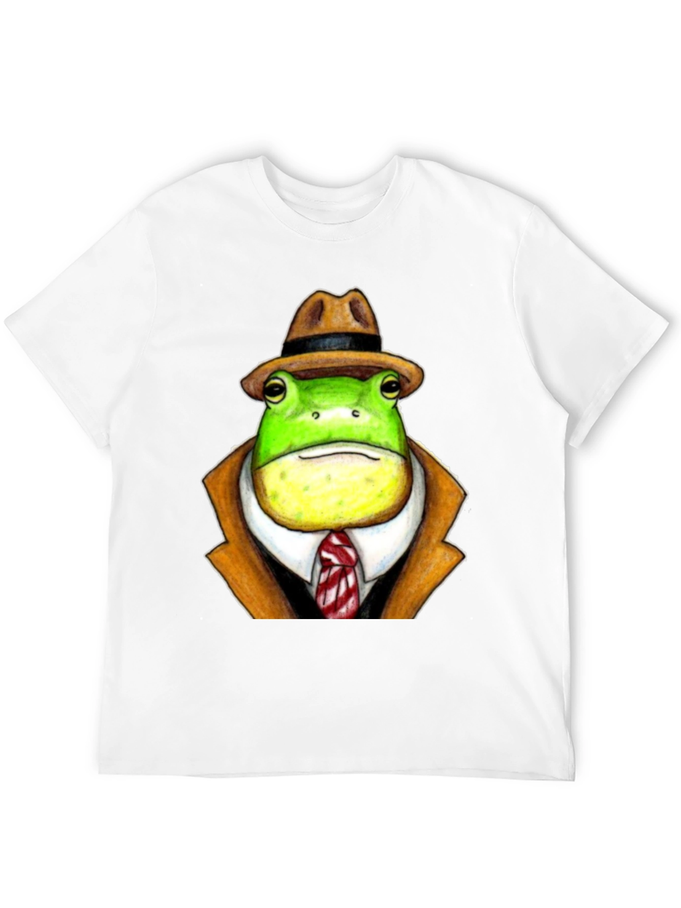 Black Frog Detective T-Shirt - Funny Cartoon Animal Tee view 12