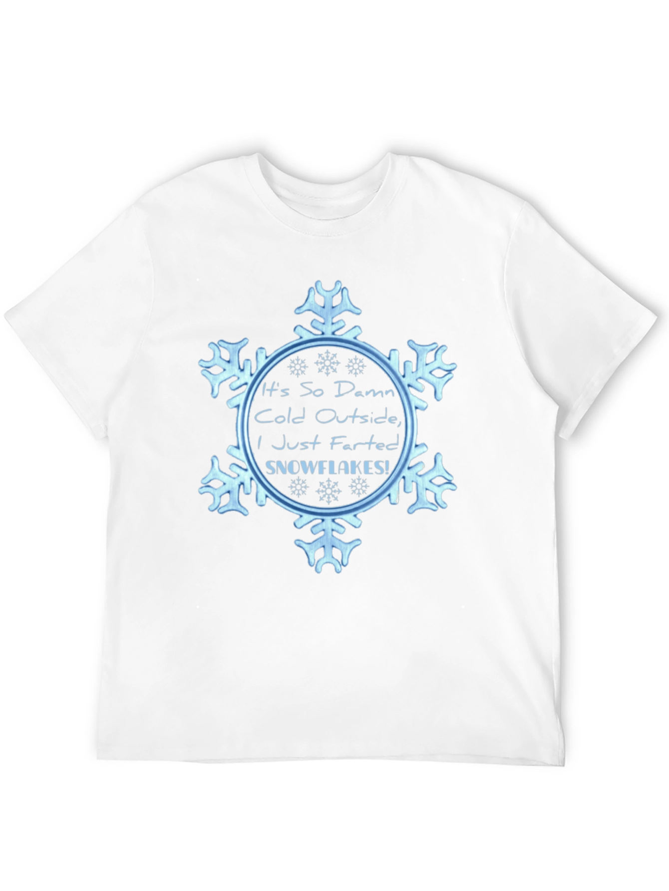 Black Funny Snowflake Graphic Tee - It's So Damn Cold view 12