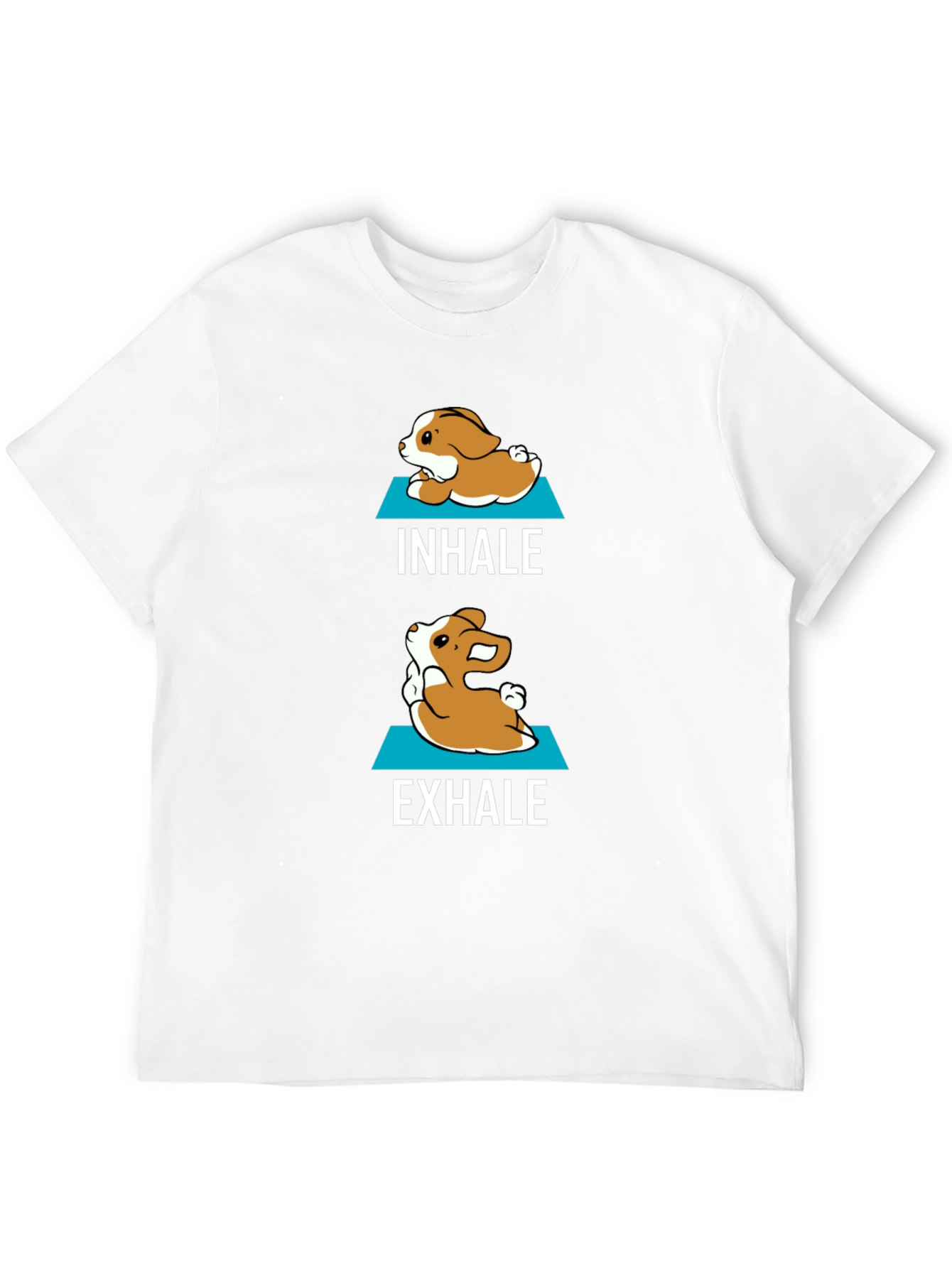 Black Inhale Exhale Yoga Dog Graphic Tee - Men's Black T-Shirt view 12